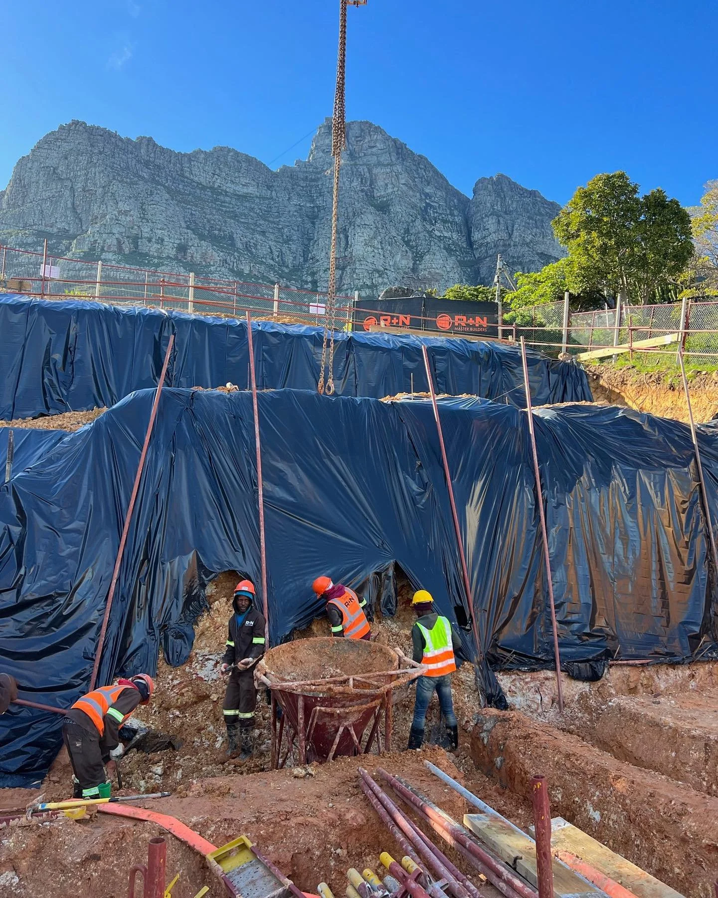 Foundation trenches underway, laying the groundwork for Falcon Peak in Camps Bay!