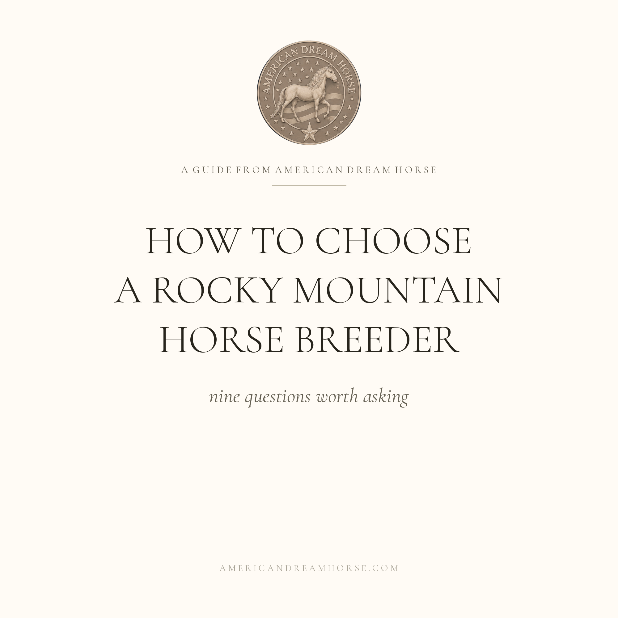 How to Choose a Rocky Mountain Horse Breeder