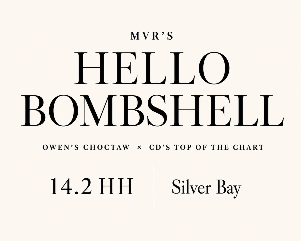 MVR'S Hello Bombshell, 14.2 hand silver bay Rocky Mountain Horse mare by Owen's Choctaw and out of CD's Top of the Chart.