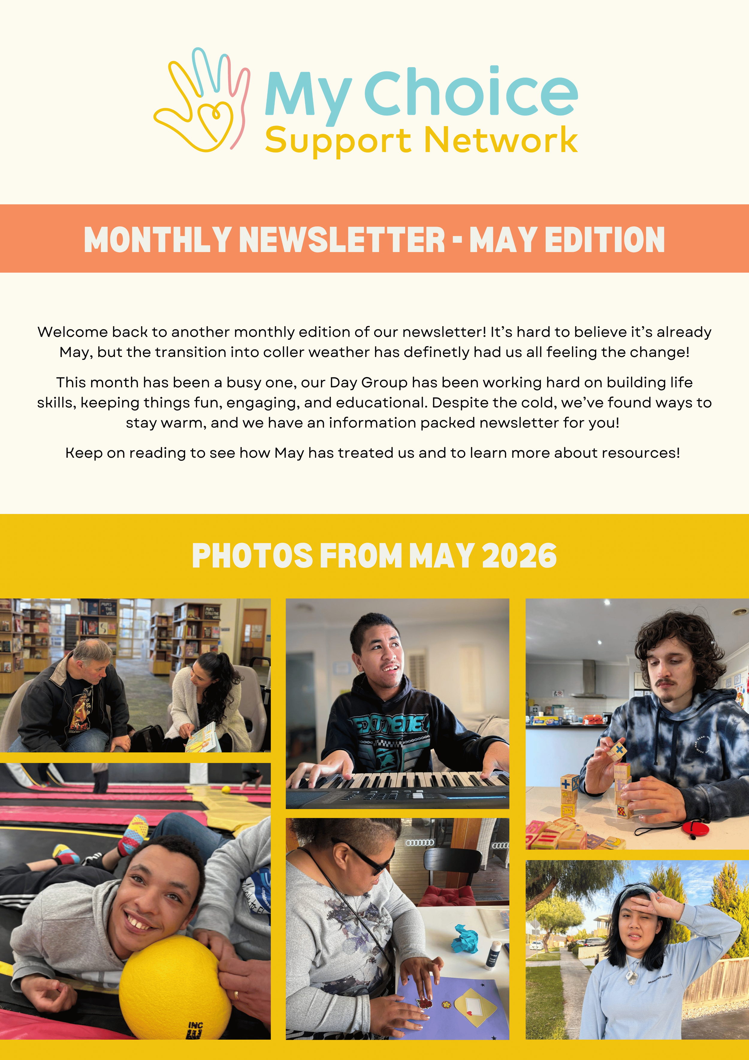 My Choice Support Network Newsletter - May Edition