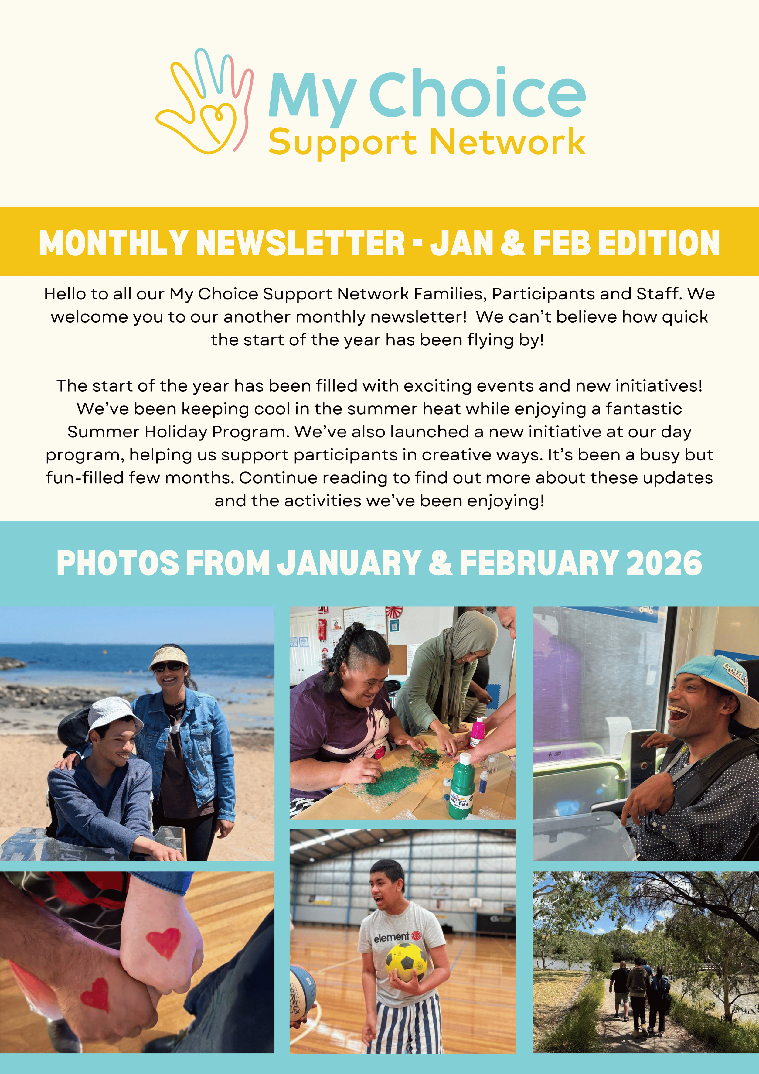 My Choice Support Network Newsletter - January & February Edition 