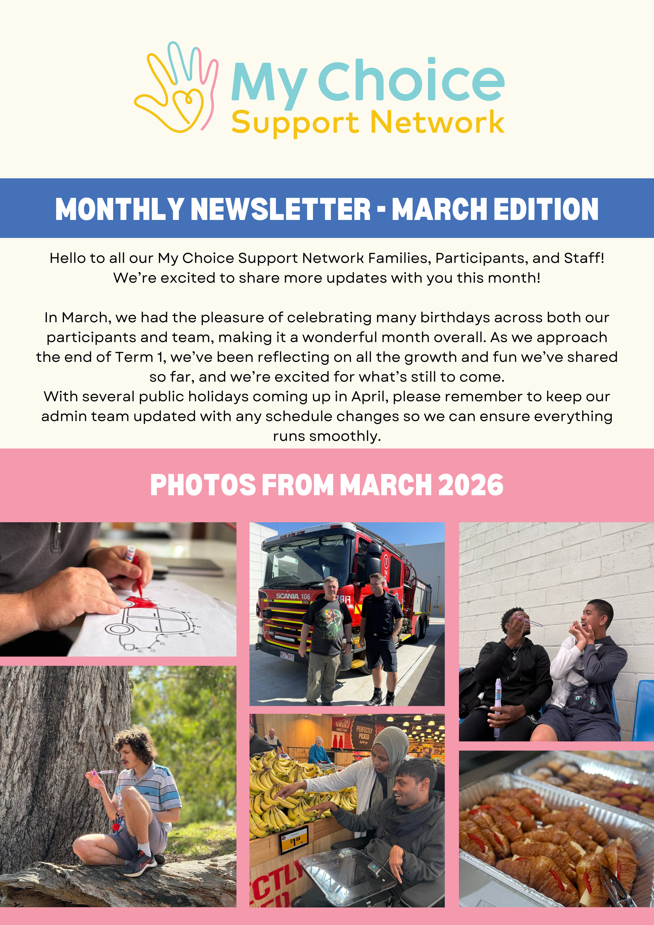 My Choice Support Network Newsletter - April Edition 
