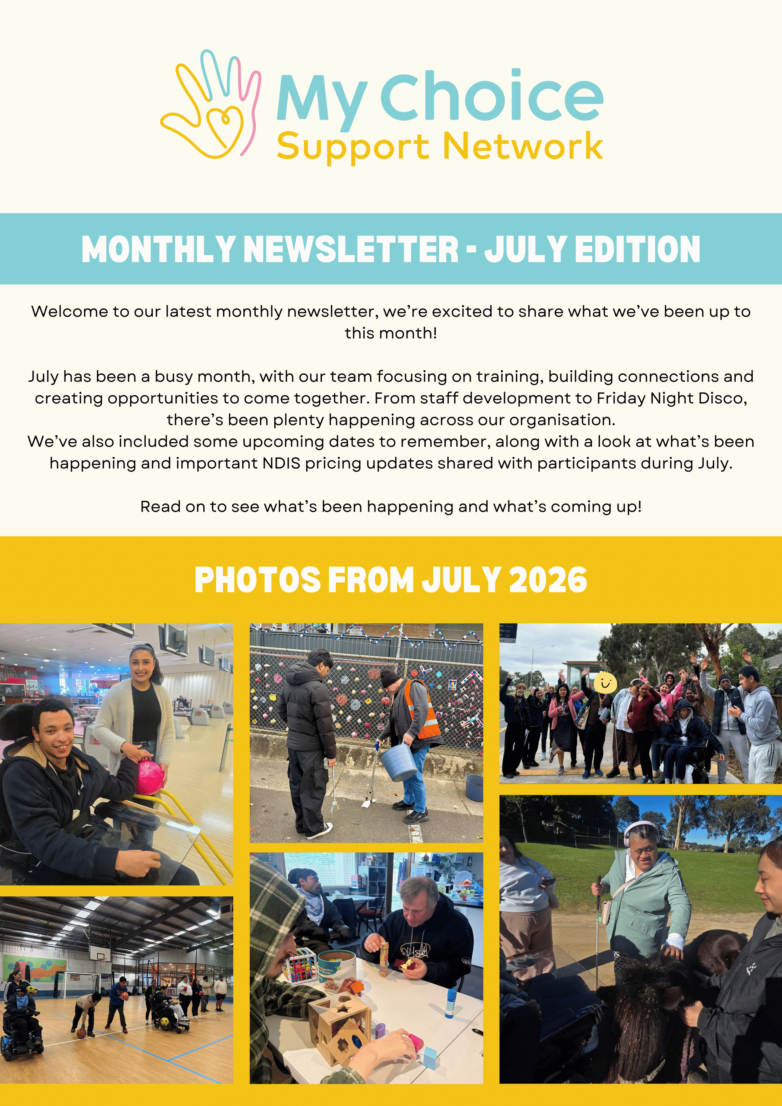 My Choice Support Network Newsletter - July Edition