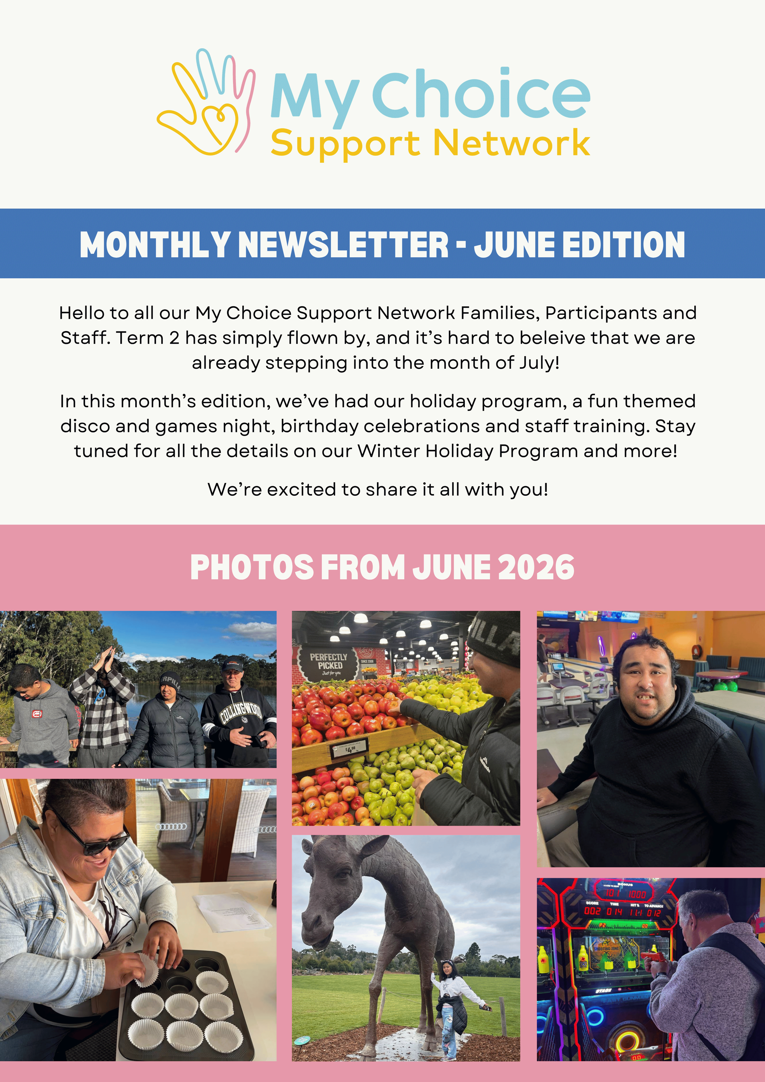 My Choice Support Network Newsletter - June Edition