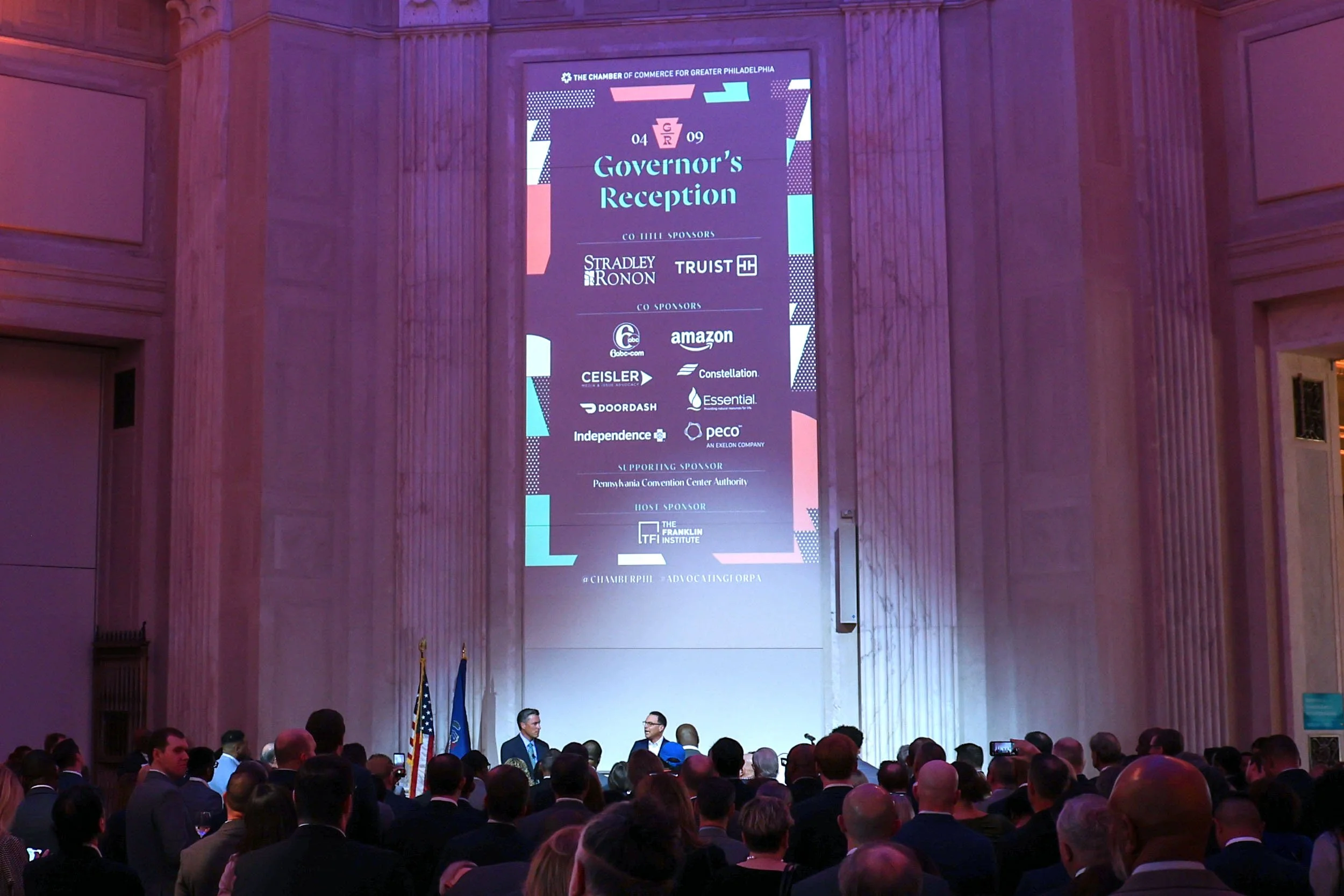 Governor's Reception signage at event