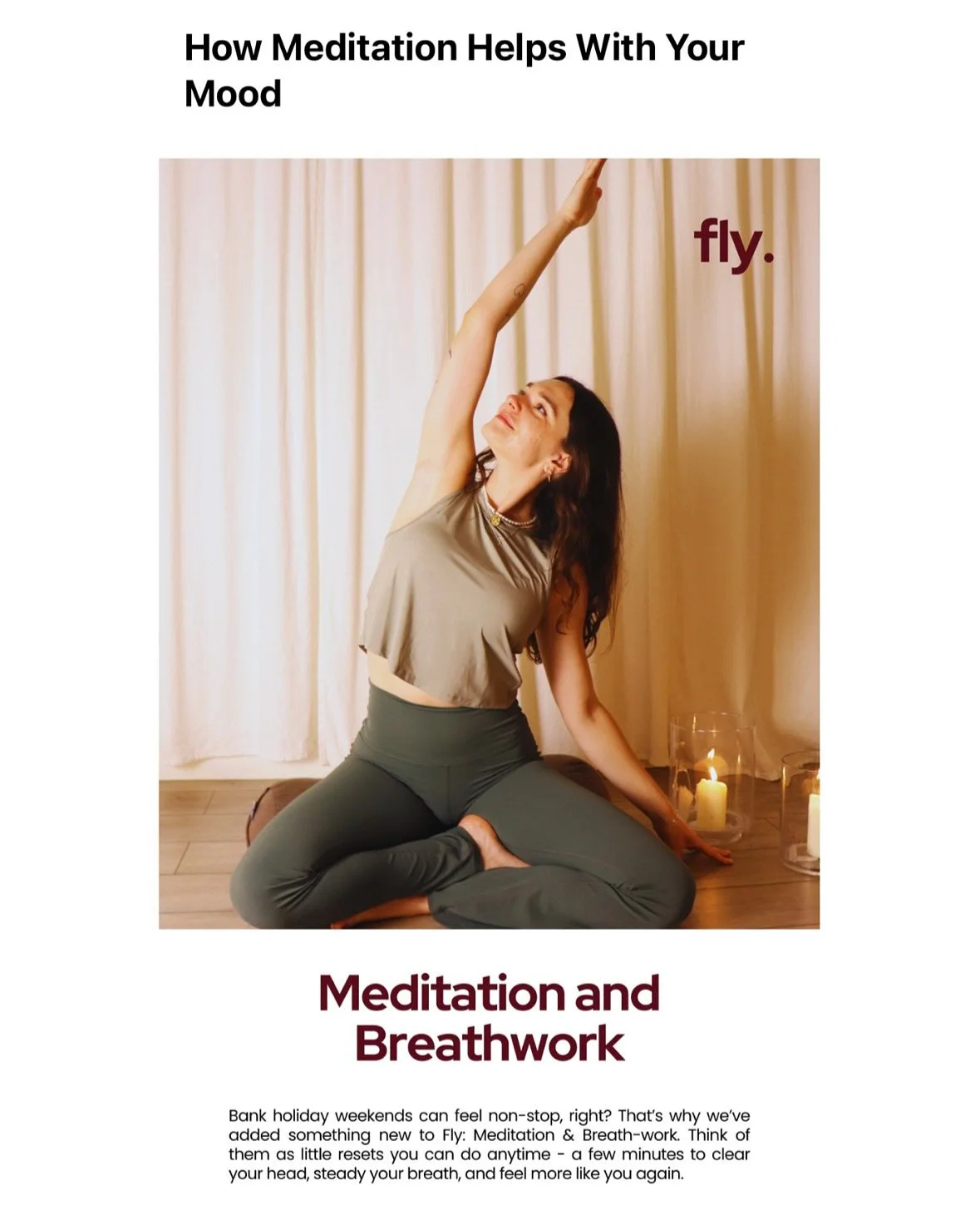 You can now practice breathwork and meditation with me on the @fly_ldn online platform ✨

A throwback to when I first started teaching and recorded yin classes every week for @fly_ldn, I am back on the platform as your breathwork &amp; meditation gui