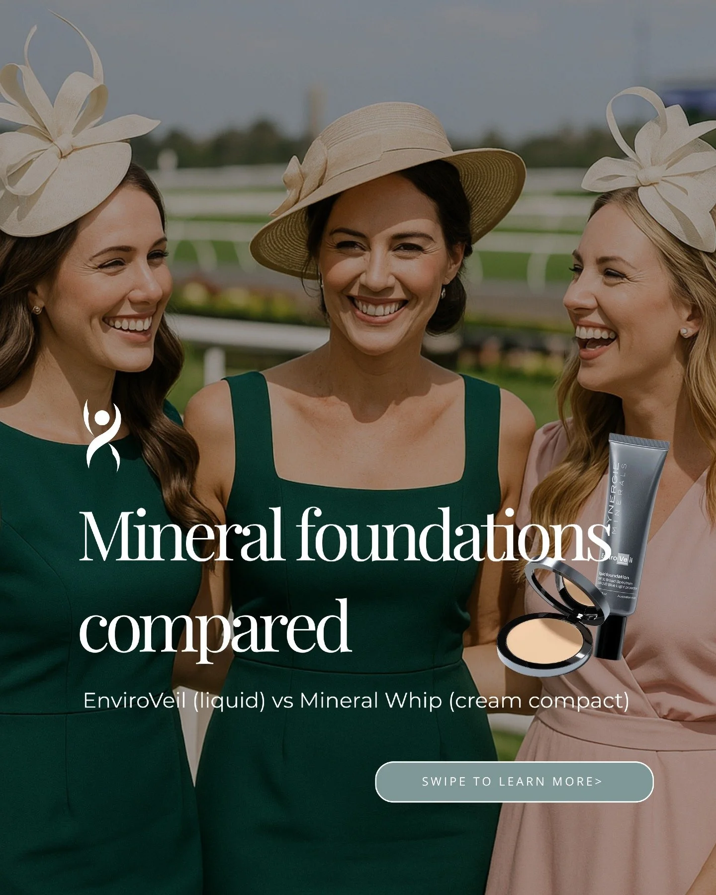 At BMLA you can try two of our fave mineral options from Synergie.

EnviroVeil is a liquid mineral foundation with a dewy, natural look and broad-spectrum SPF 30 PA+++. It blends easily with fingers or a brush and layers well with skincare.

Mineral 