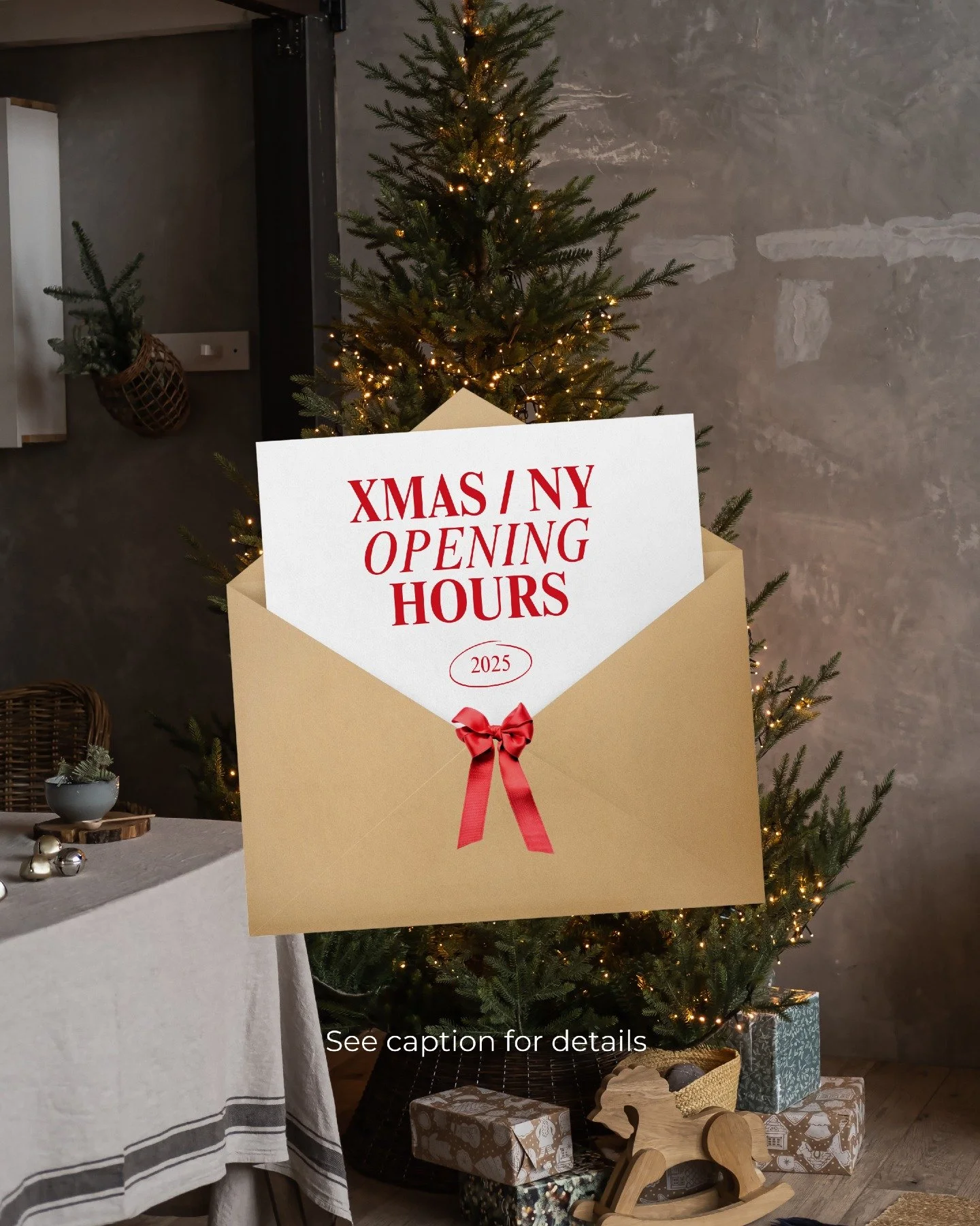 Our clinic will be:
 &bull; Closed from: 24th December, 2pm
 &bull; Re-opening on: 5th January 2026

If you are planning to pick up skin or wellness products before the break, now is the time to organise it. Our Synergie gift packs are an easy way to