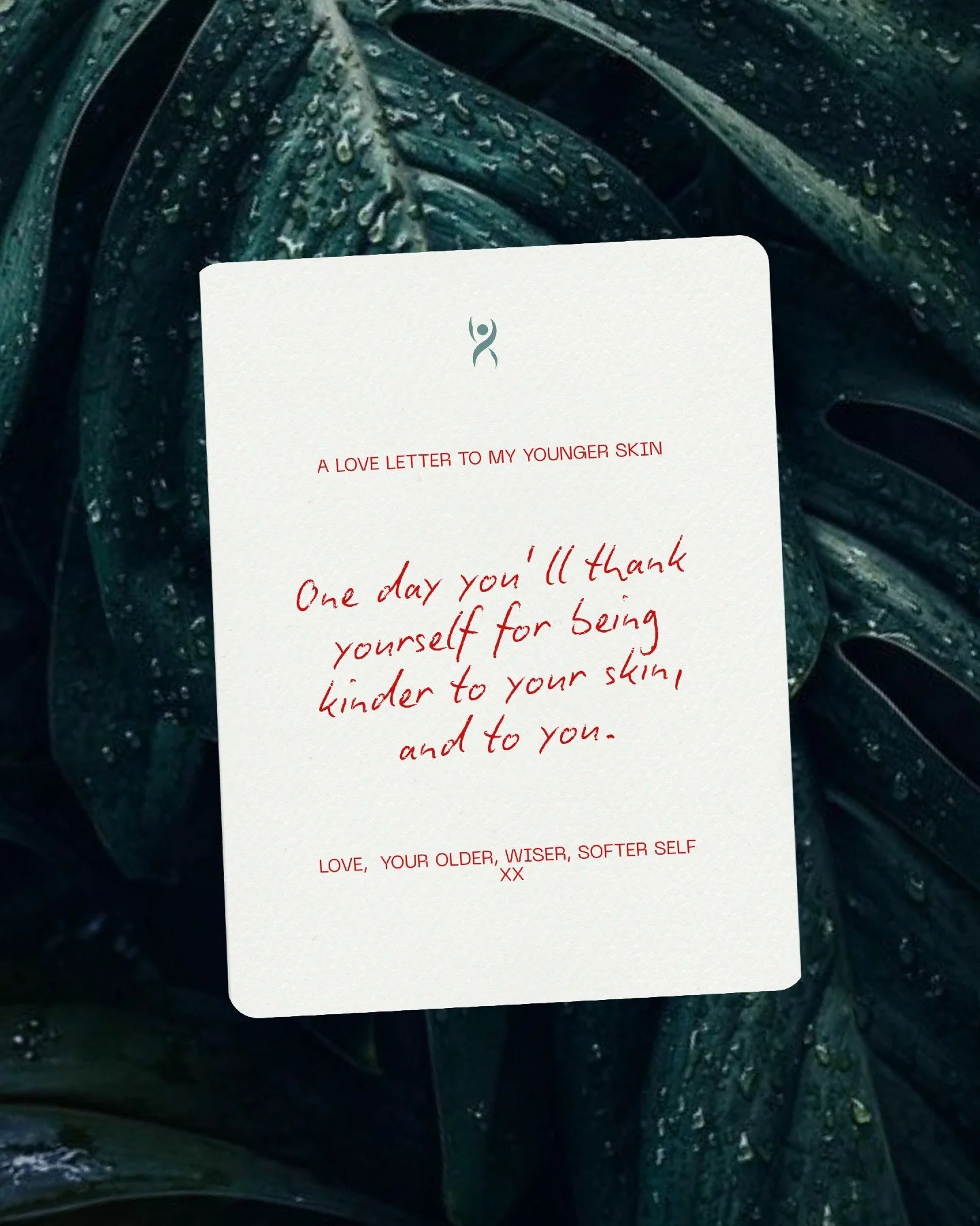 Dear younger me, 🤍

I wish I could sit beside you at the bathroom sink, watching you tug at your skin in the mirror and sigh at every new freckle or breakout. I know you&rsquo;re trying so hard to &ldquo;fix&rdquo; things you don&rsquo;t even need f