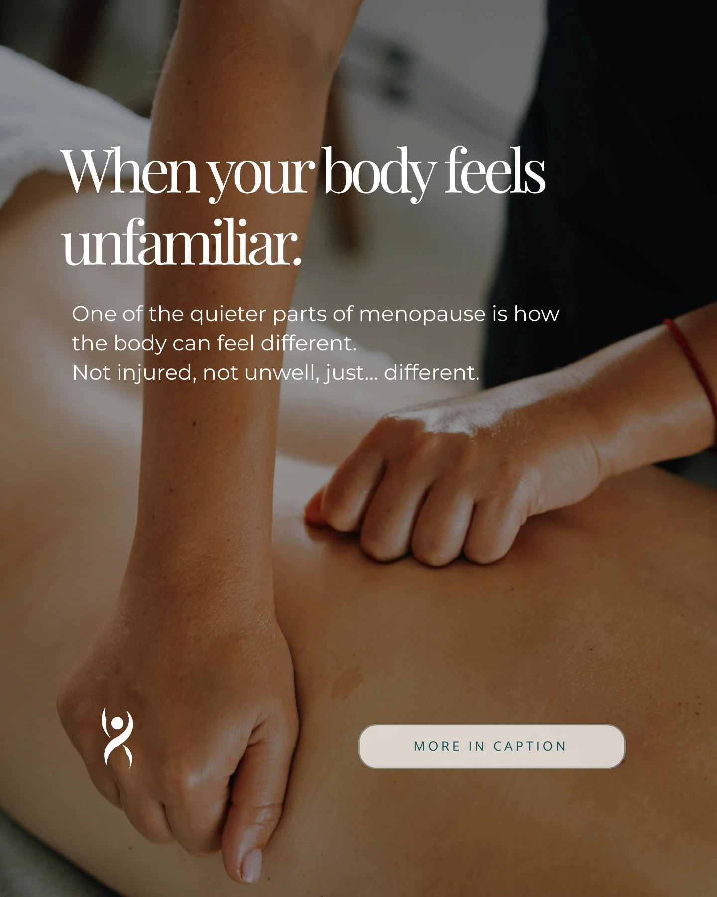 One of the quieter parts of menopause is how the body can feel different.  Not injured, not unwell, just&hellip; different.

Movement can feel heavier.
Tension builds more quickly.
Recovery feels slower than it used to.

These shifts are common durin