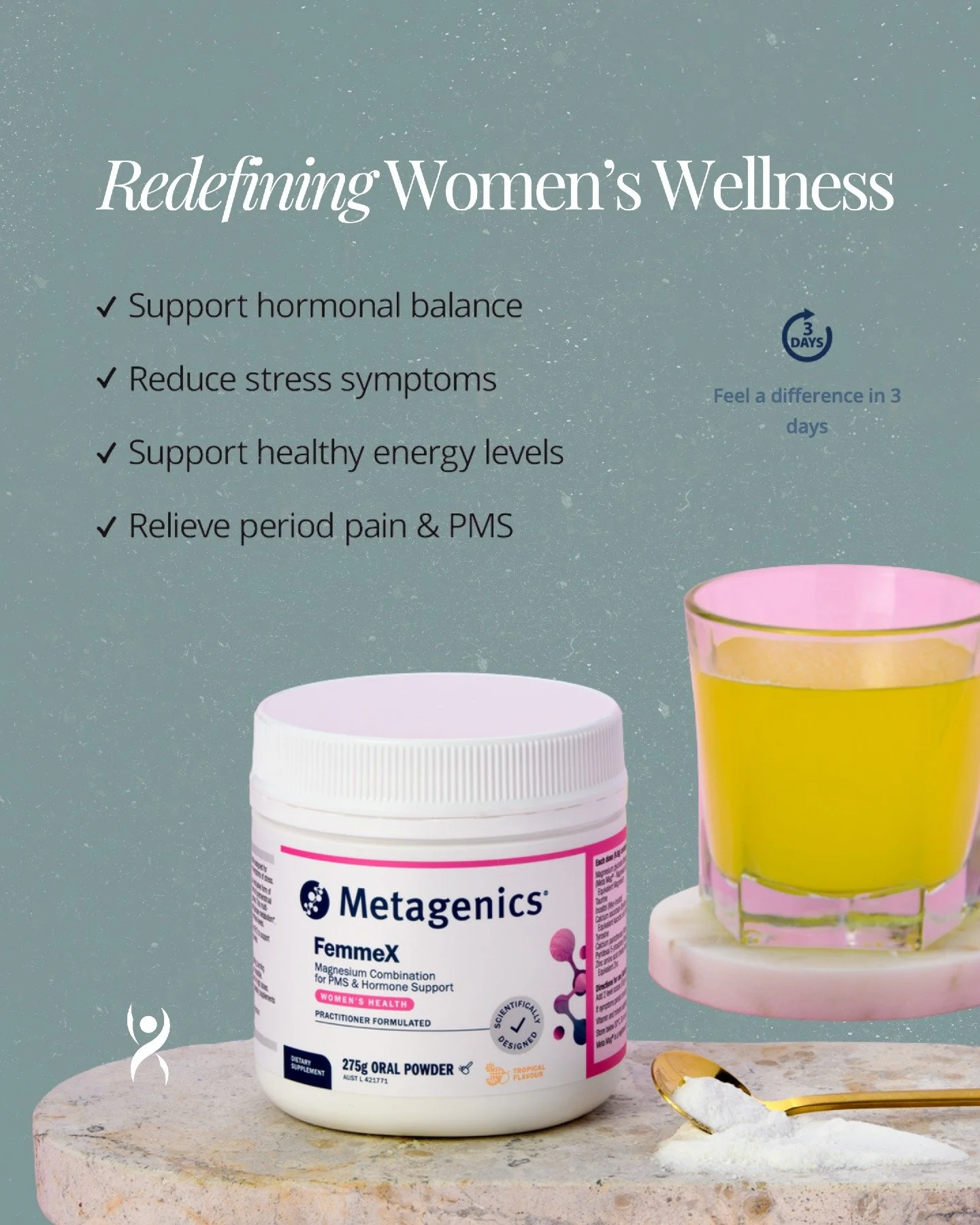 Some months feel balanced.
Others feel&hellip; different.

Energy dips.
Sleep shifts.
Muscle tension creeps in.
Mood feels a little less predictable.

Hormonal changes are part of life, and how we support our bodies through those changes can look dif