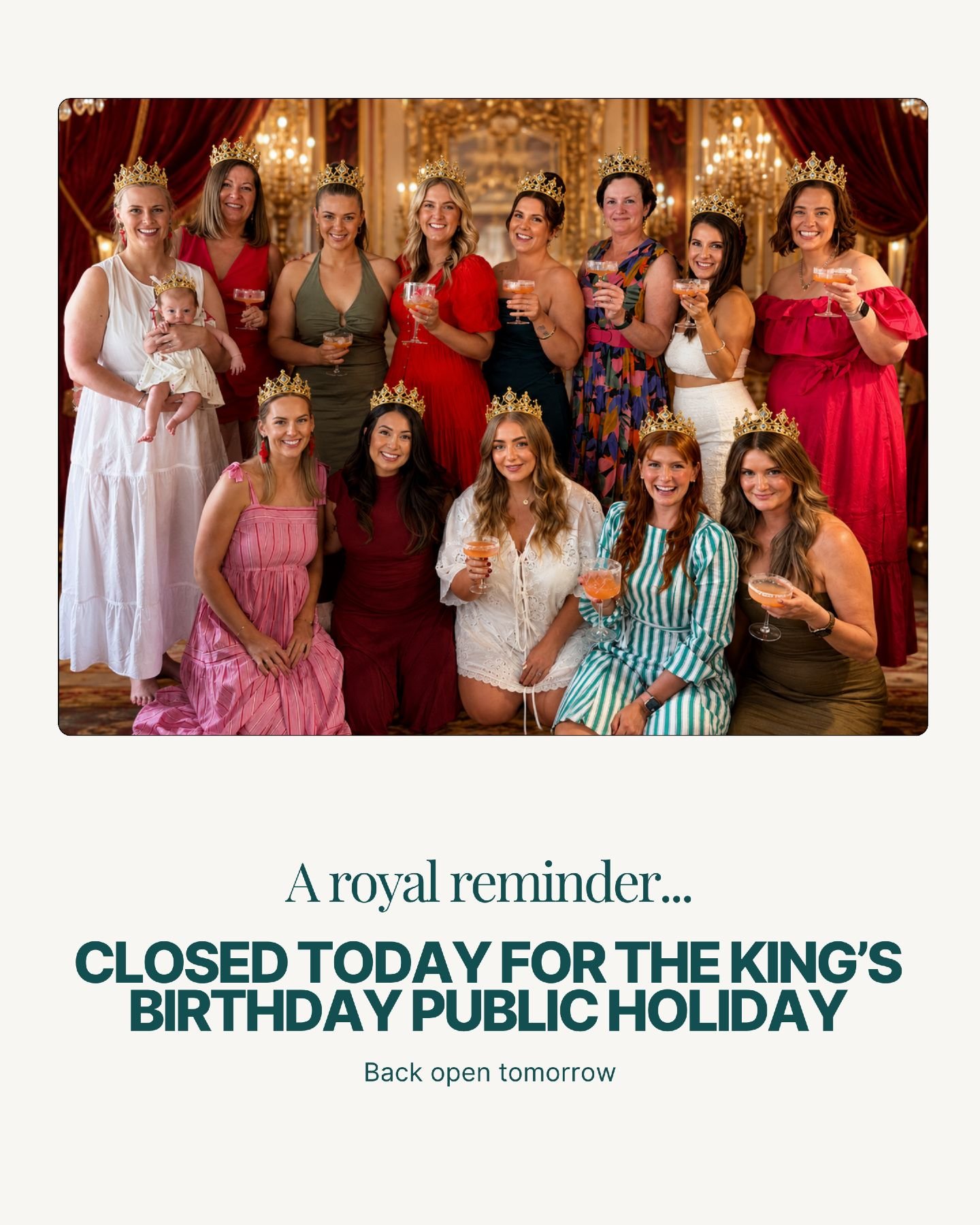 A little royal reminder 👑

BMLA is closed today for the King&rsquo;s Birthday public holiday.

We&rsquo;ll be back in clinic tomorrow and will respond to bookings and enquiries when we return.

Wishing everyone a lovely long weekend. Stay warm, enjo