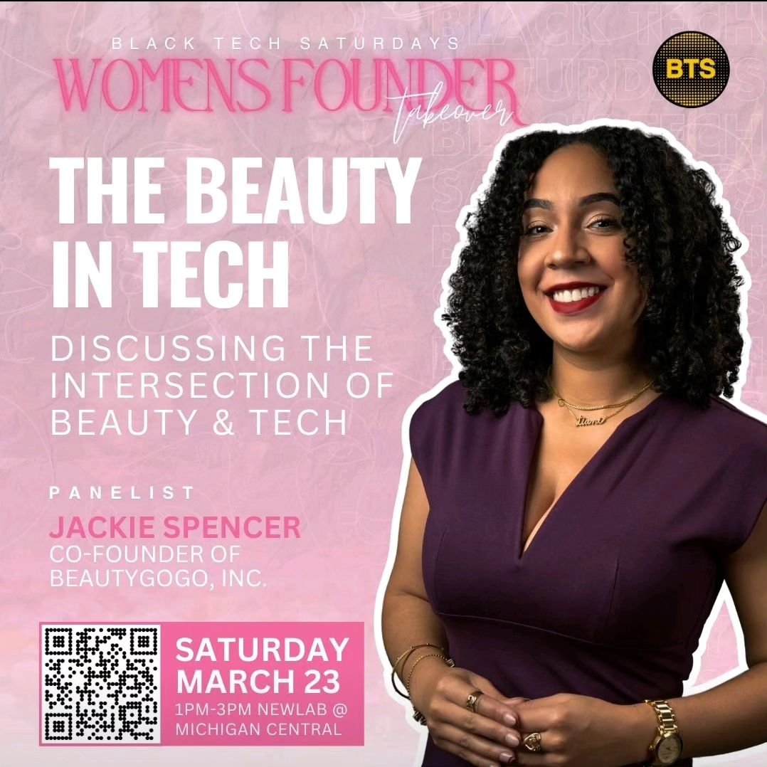 So excited to be invited to share at this week's #blacktechsaturdays during the #womenintech Founders takeover event!  Join BeautyGoGo as we talk Beauty in Tech!! Rsvp at the link in our bio!!