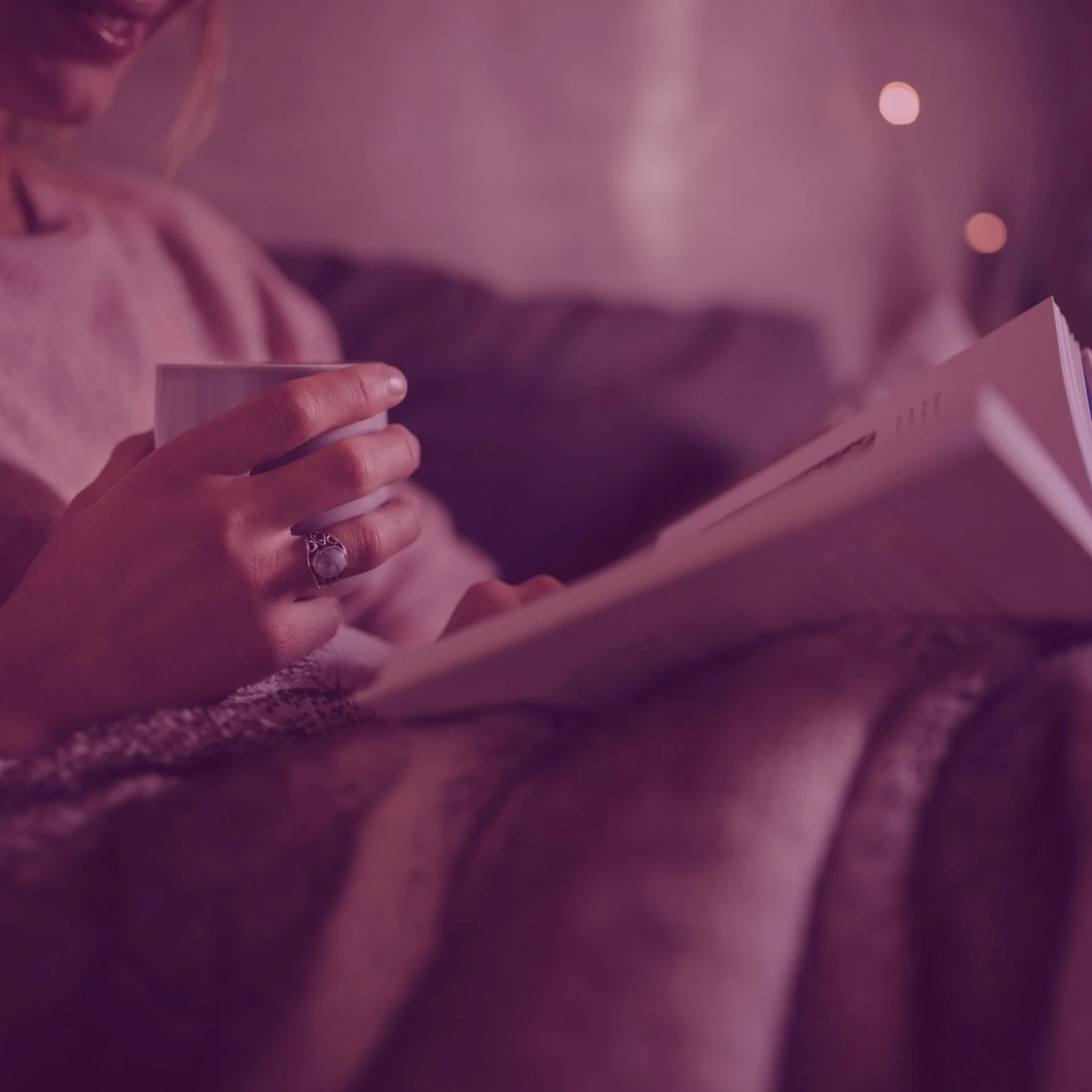 Person reading a book
