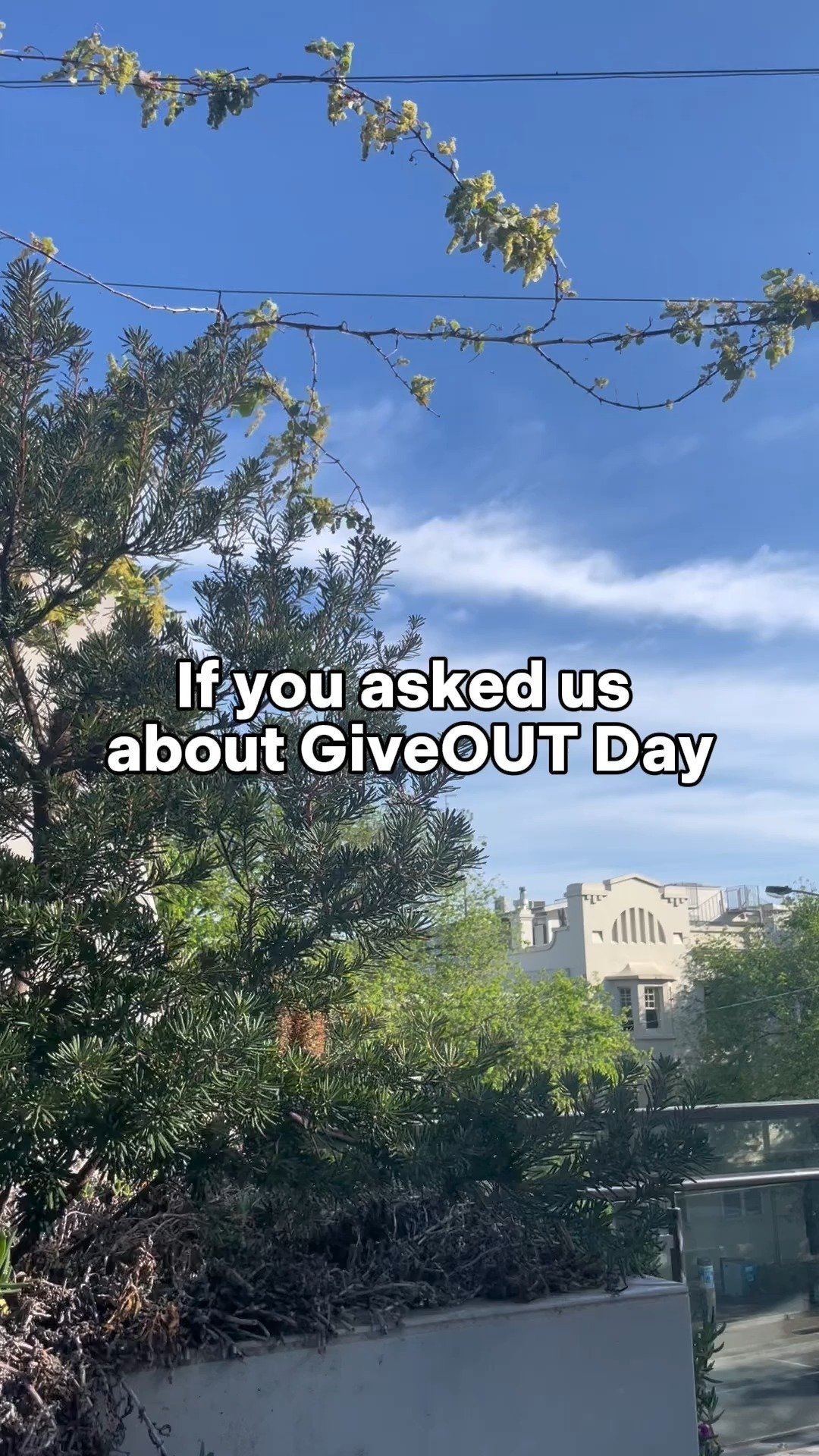 It's GiveOUT Day today!
@giveout_au
(Image ID: A short video with images of the view from the Victorian Pride Centre. In the middle is text which reads" If you asked us about GiveOUT Day. We'd say we really like it. But if you asked us on a