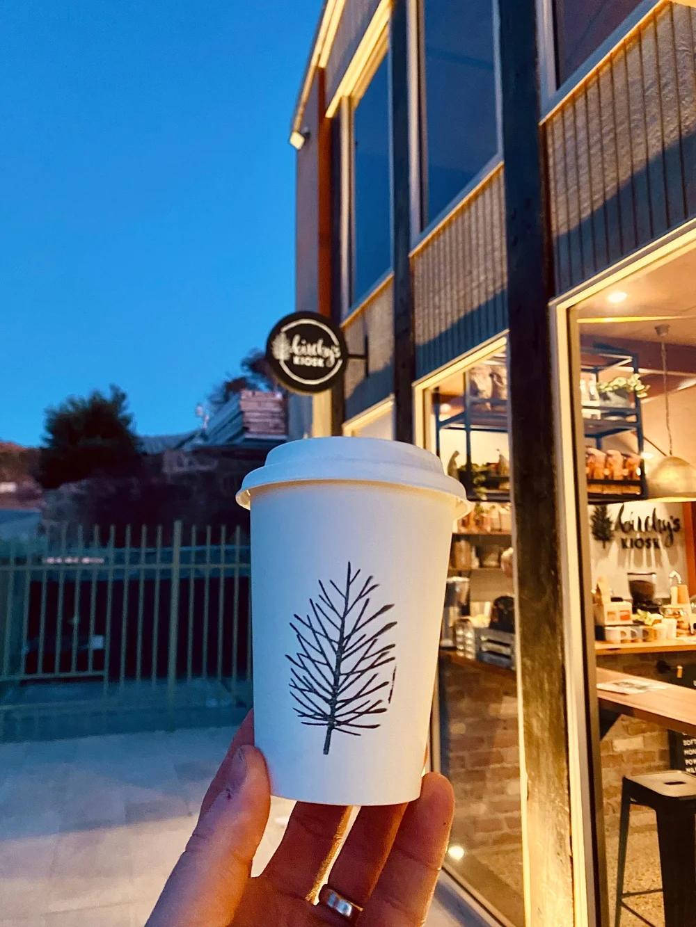 Birchy's Kiosk takeaway coffee, Leesville, Jindabyne