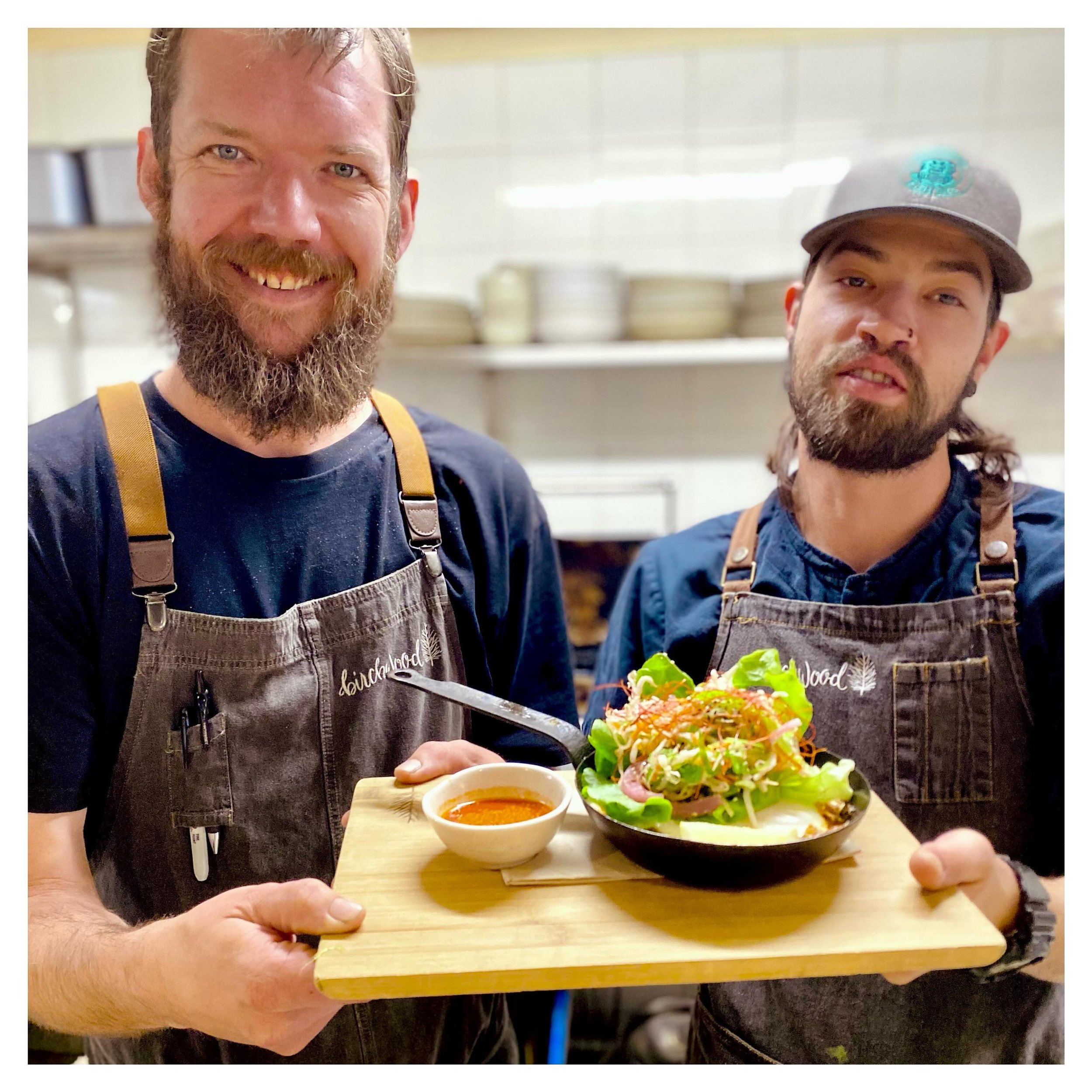 Weekends are where it&rsquo;s at here at @birchwood_jindabyne 🤙🏽
The boys are hard at it this am whipping up a breakfast storm for our customers to devour 😋 
BREAKFAST: BAKED KOREAN EGGS
HOUSEMADE KIMCHI, 
BEGA VALLEY EGGS @begavalleyeggs
MUNGBEAN