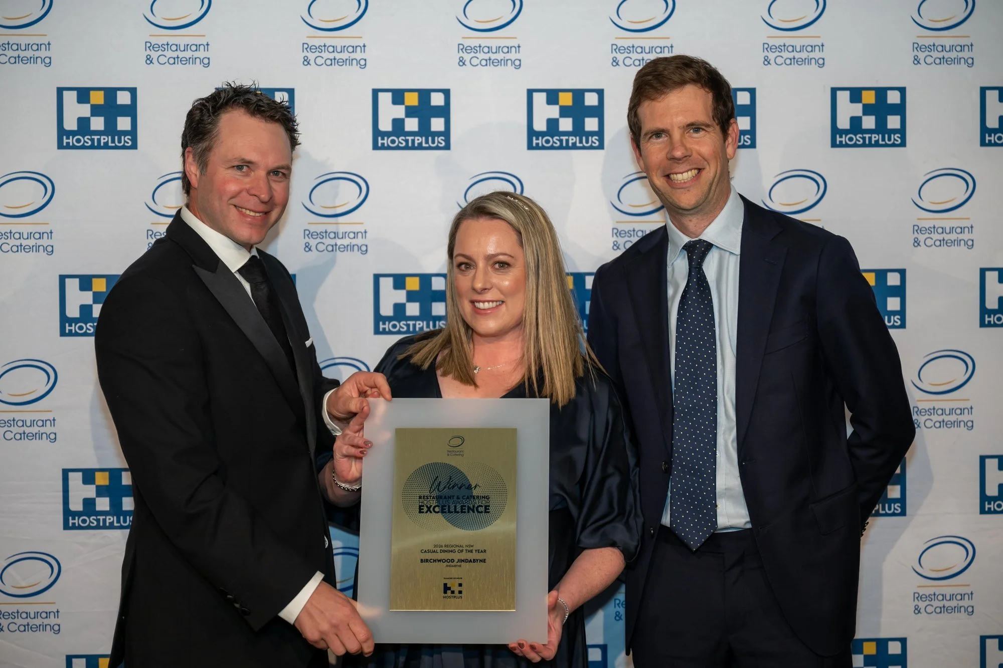 Kane and Laura receiving their 2026 Restaurant & Catering award