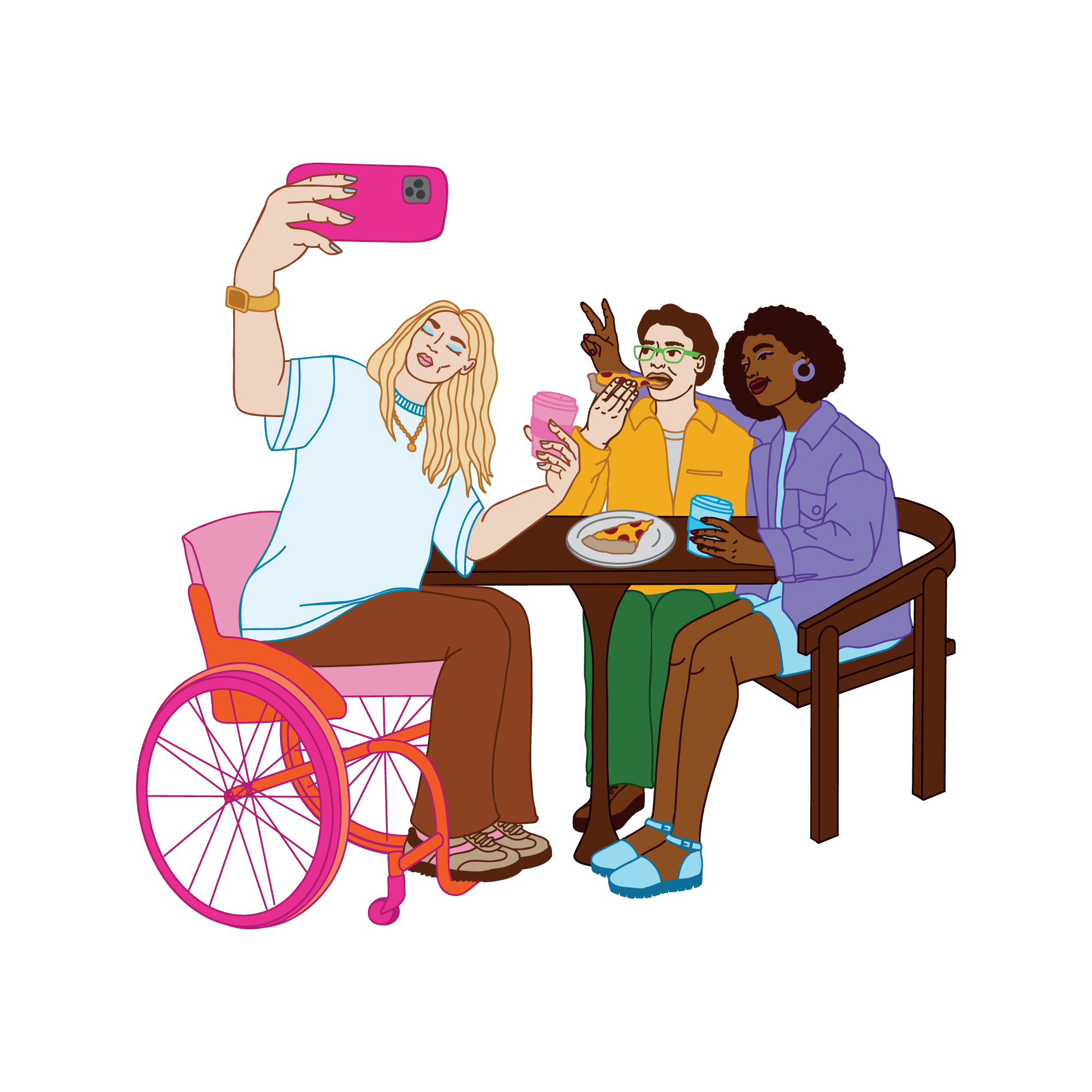 Sunshine Coast Council Youth Plan Illustrations - Social Connection