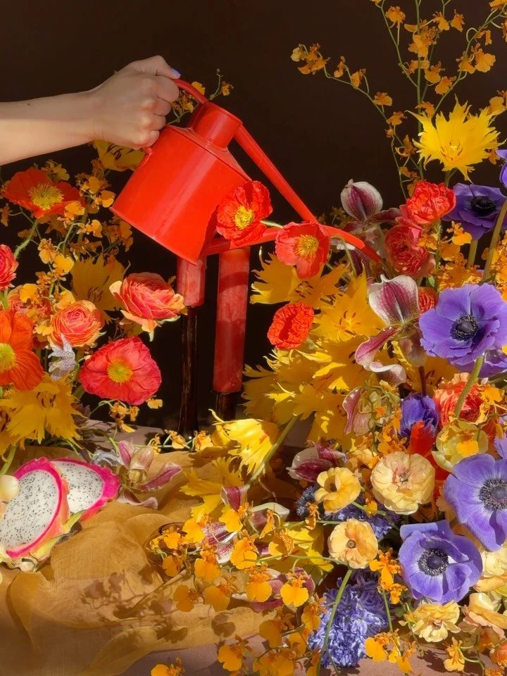 1:1 MENTORSHIP // I had an amazing day reconnecting with @kiwi_blooms_ &amp; making such fun beautiful things! 

Her personal mood board was filled with bold, almost primary true colors. Yellows, purples, blues, reds, &amp; I just knew right away thi