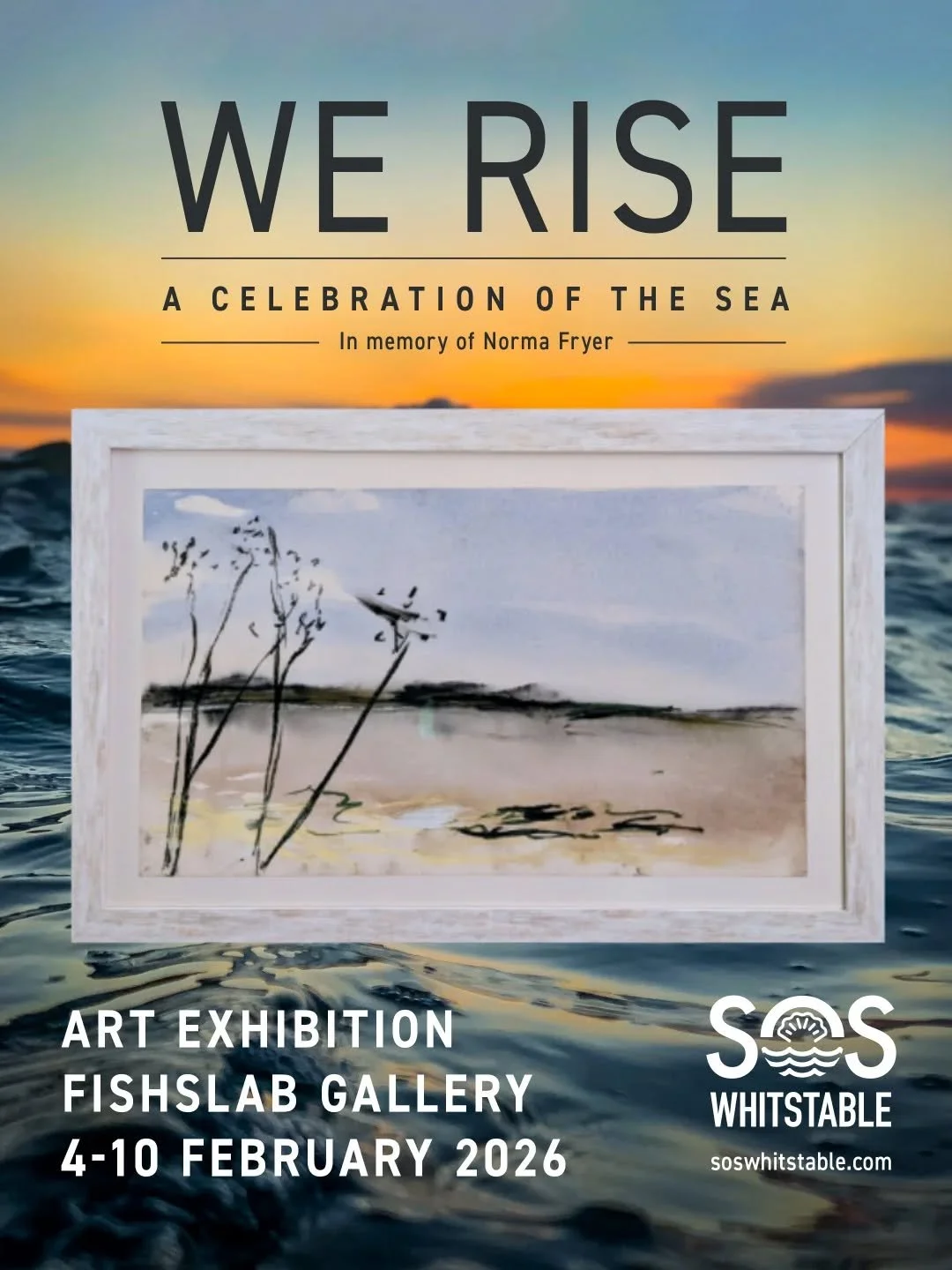 I'm excited to be hanging my painting in the @fishslabgallery next week. All framed now and behind A70 art glass. The exhibition is in memory of Norma Fryer... The following from @soswhitstable ...

In 2024, SOS Whitstable received an incredible dona