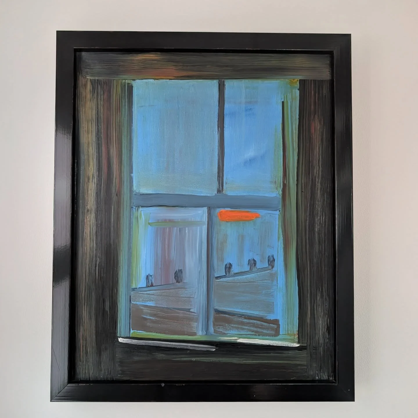 I went for coffee with a friend yesterday and this was in her hallway... A painting I did years ago. It can be a really strange feeling seeing earlier works, it brings back such strong memories of that time. And it's so special that someone has it an