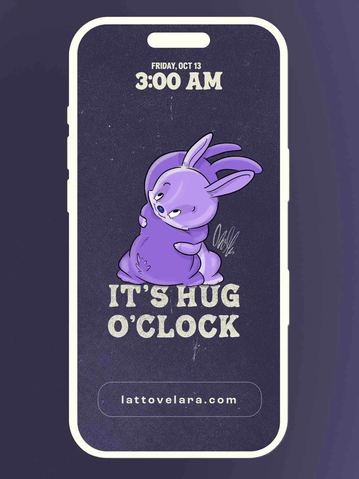 Hug O'Clock Bunny Wallpaper