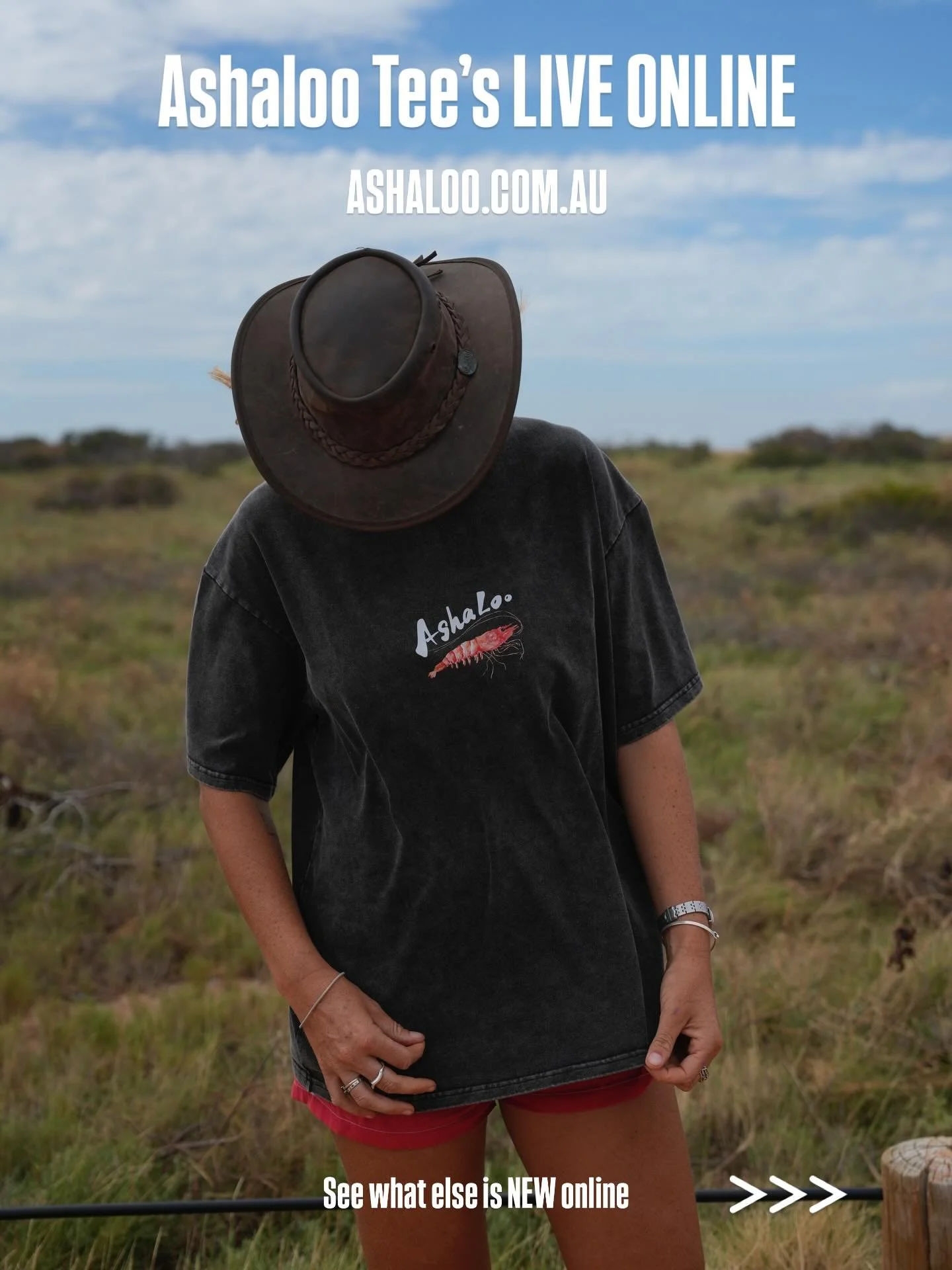 TEES ARE LIVE ONLINE NOW ! 🩵🧡

+ 2 NEW Fine Art Prints 
And a new prawn sticker !!