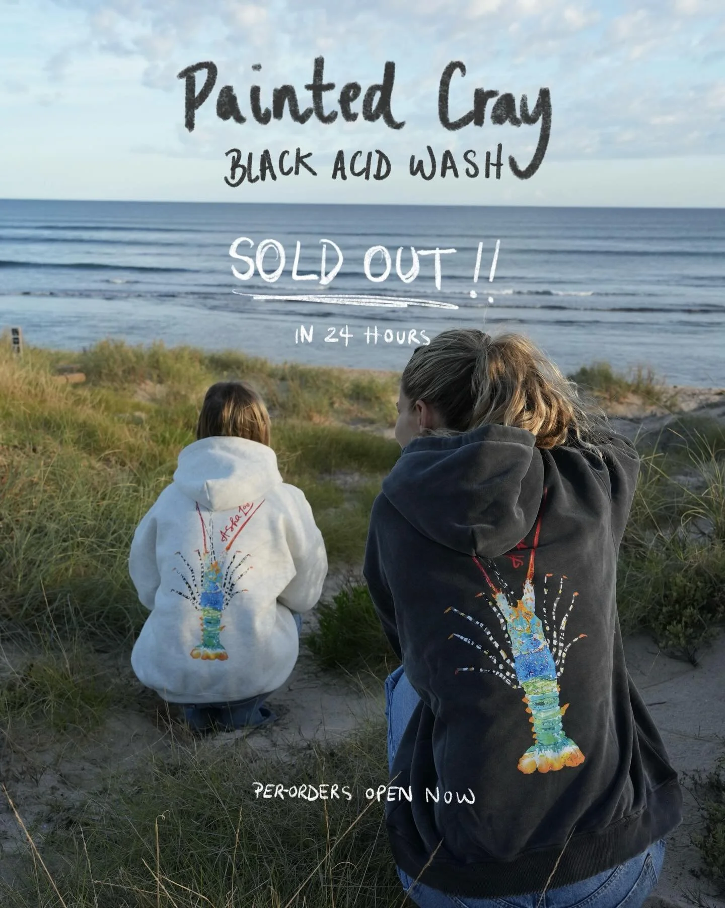 BLACK ACID WASH CRAY COMPLETELY SOLD OUT IN 24 HOURS. 

Which is great&hellip; except I clearly didn&rsquo;t order enough. 😂🫠

What started as a scary investment has turned into one of the biggest launches I&rsquo;ve ever had.

Thank you for backin