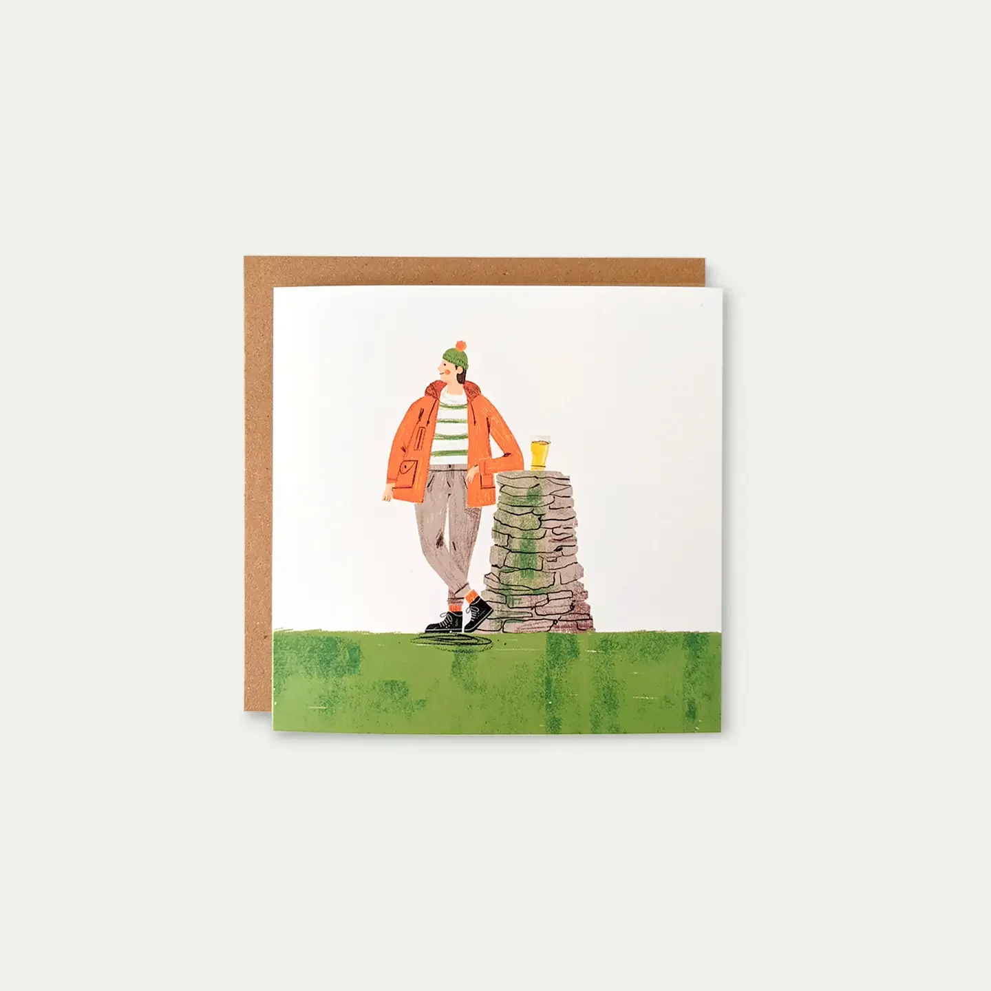 Walk & A Pint Greetings Card