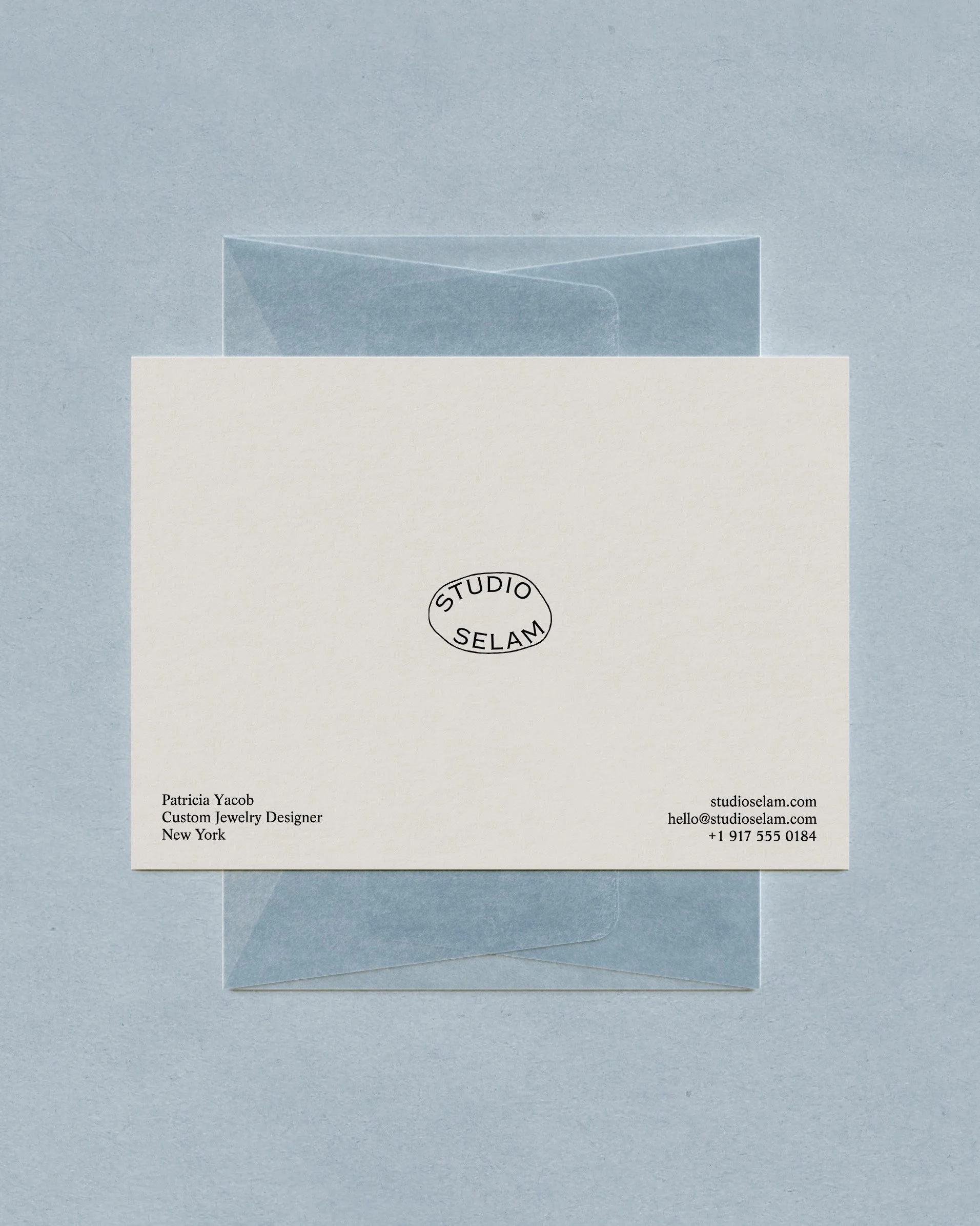 Studio Selam card mockup