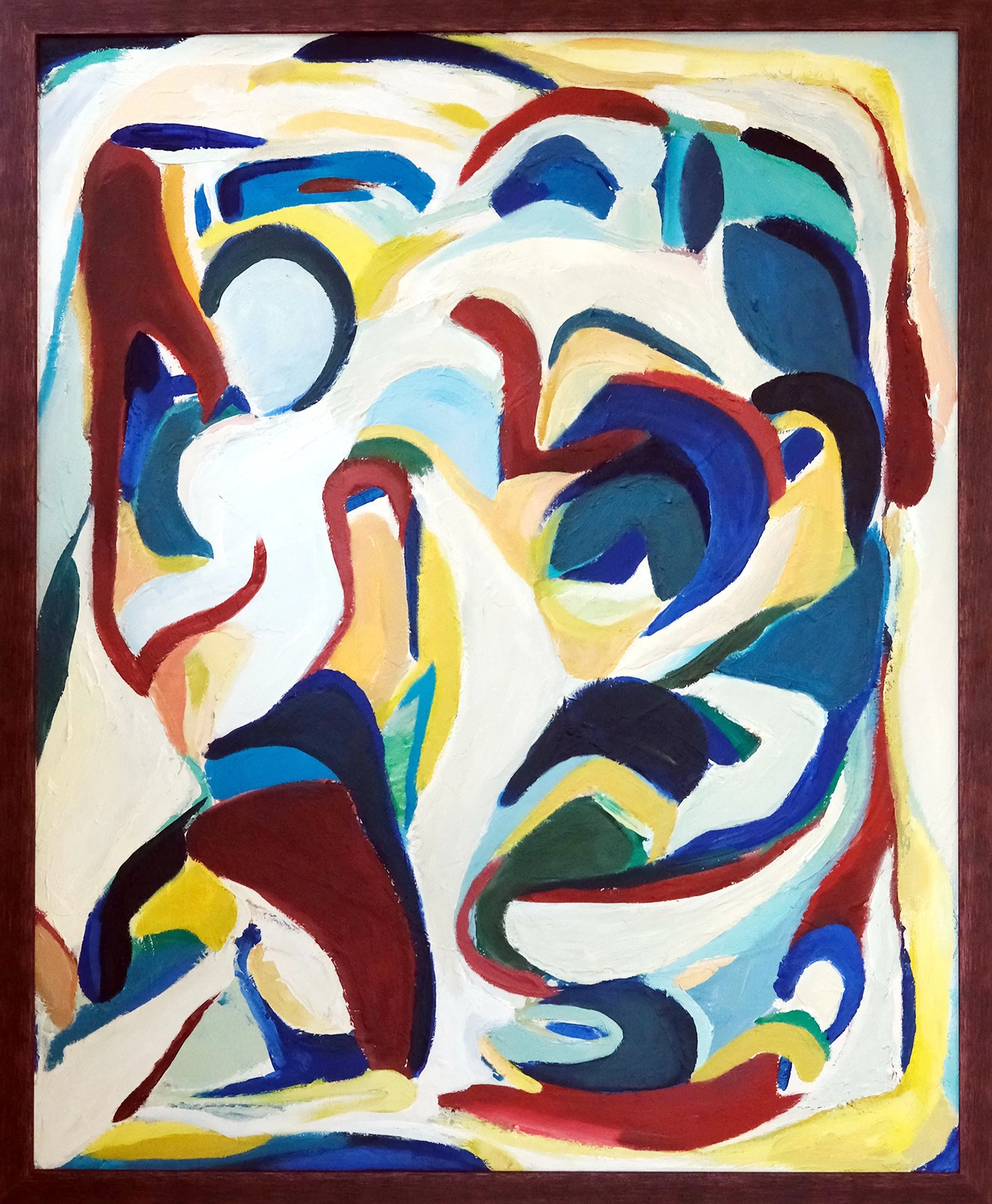 'Bordeaux' framed
Mixed paint on canvas, 100x80cm
2026
(sold)