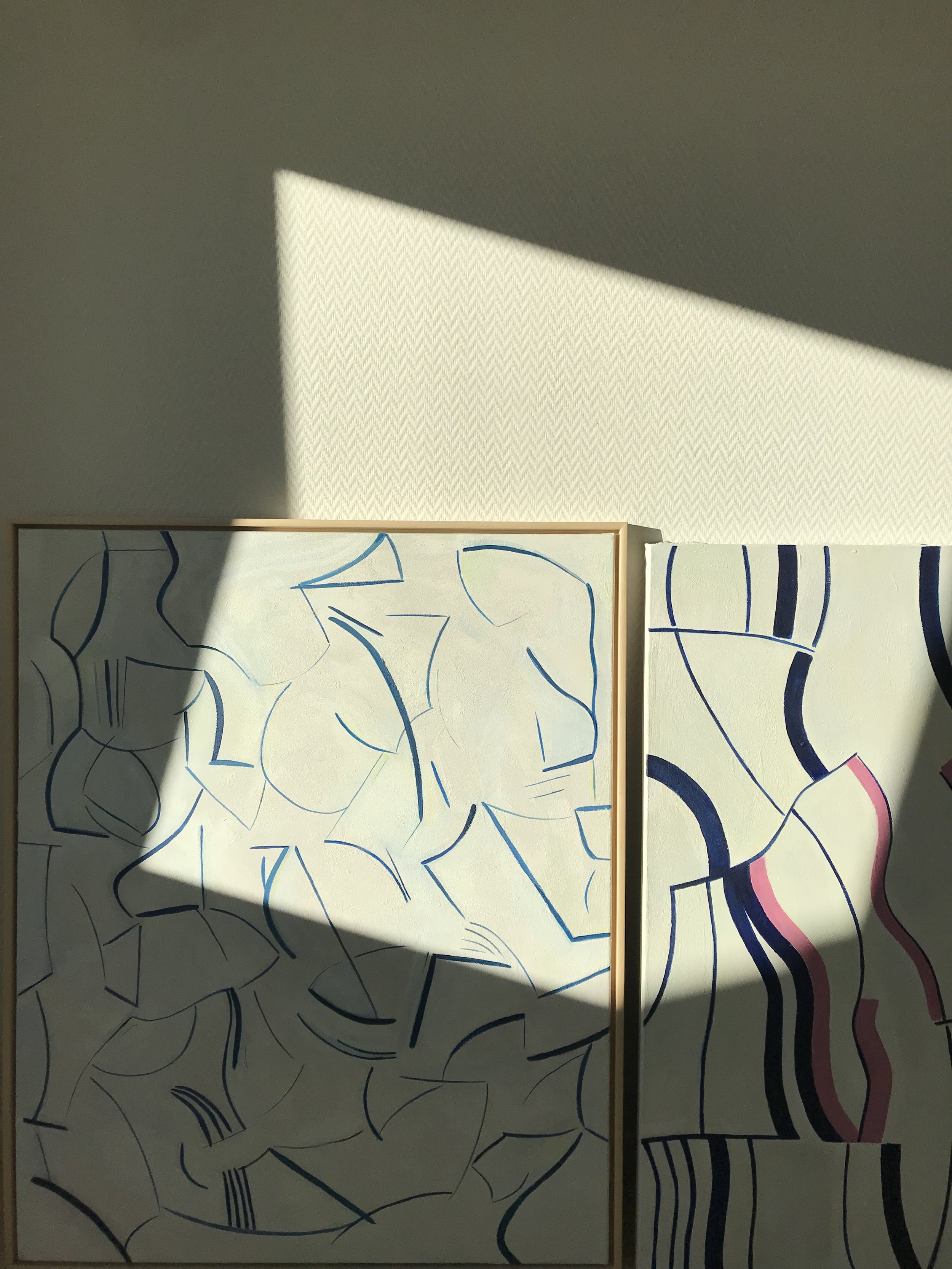 Blue lines,
100x81cm in floating frame (sold)