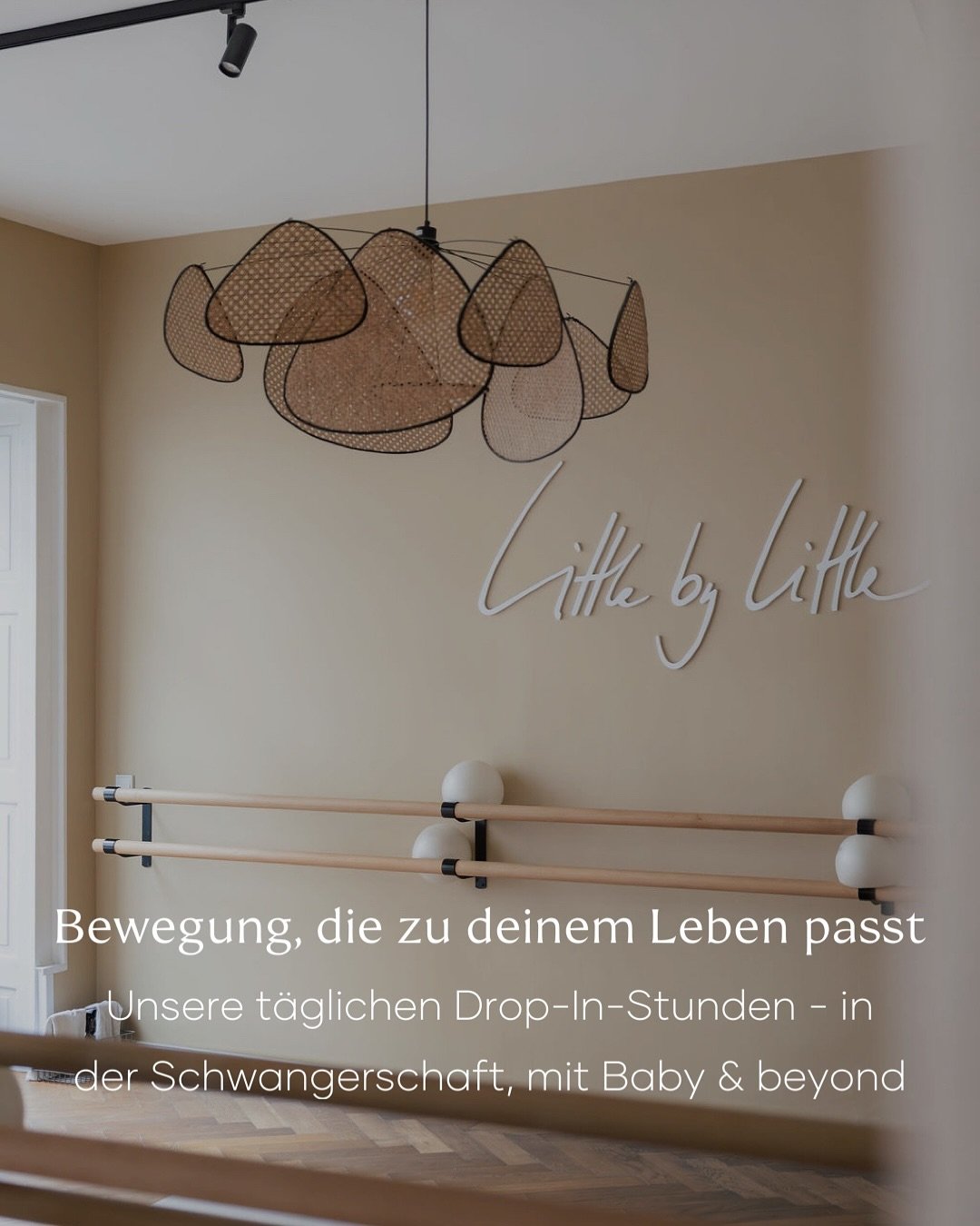 Wir wissen, wie unvorhersehbar der Alltag manchmal ist &ndash; besonders mit Baby oder w&auml;hrend der Schwangerschaft.

Deshalb gibt es bei uns neben festen Kursbl&ouml;cken auch t&auml;gliche Drop-In-Stunden.

Ob Pilates, Barre, Springboardpilates