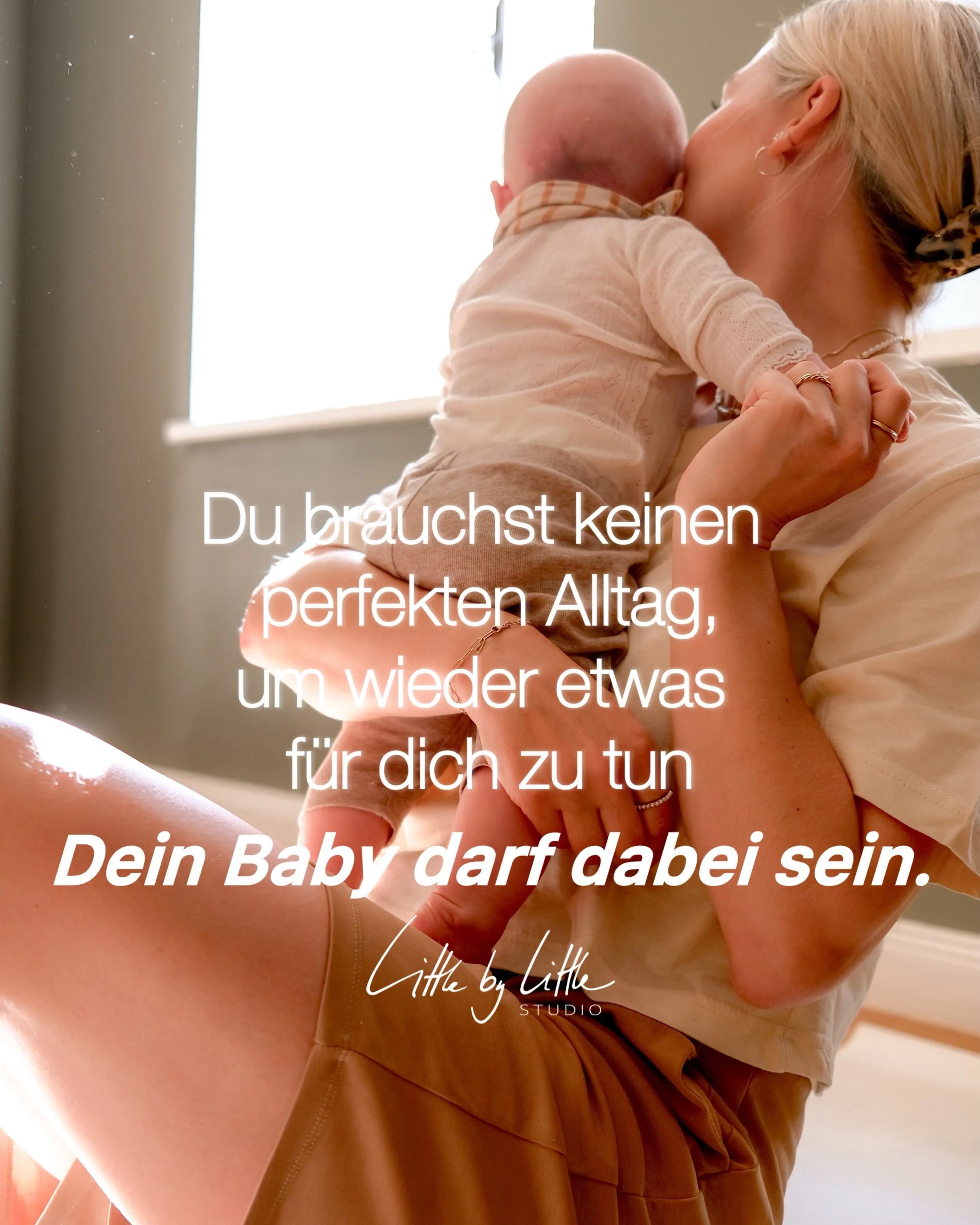 Du musst nicht warten, bis dein Alltag wieder planbarer wird. 🤍

Vielleicht schl&auml;ft dein Baby gerade nicht durch. Vielleicht f&uuml;hlt sich dein K&ouml;rper noch ganz neu an. Vielleicht fehlt dir die Zeit, extra ins Studio zu fahren.

Und viel
