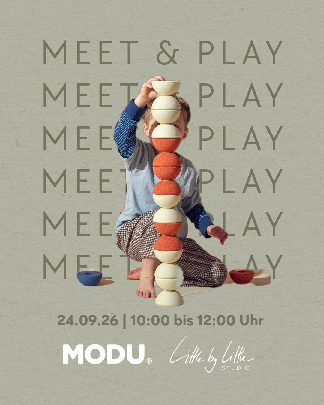 Meet. Play. Connect. 🤍

Ein Vormittag f&uuml;r dich, dein Kind und ein bisschen raus aus dem Alltag.
Nach unserem ersten wundersch&ouml;nen MEET &amp; PLAY mit @modu.dk in diesem Jahr freuen wir uns riesig, wieder gemeinsam mit euch einen Vormittag 