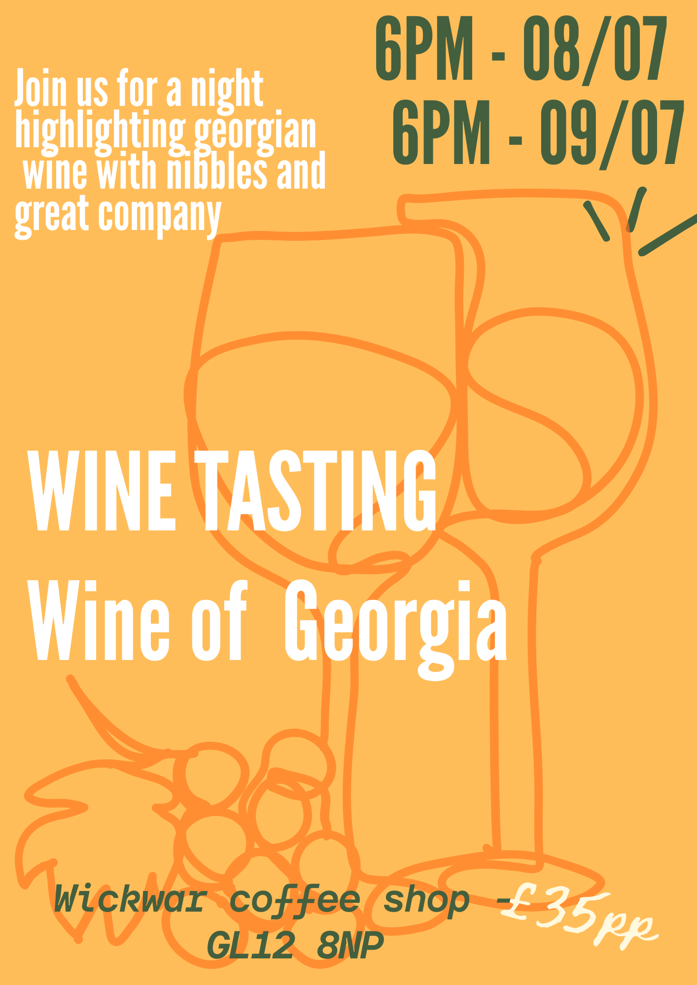 Georgian wine tasting first stop - Wickwar coffee shop #1 - 08/07 - 09/07