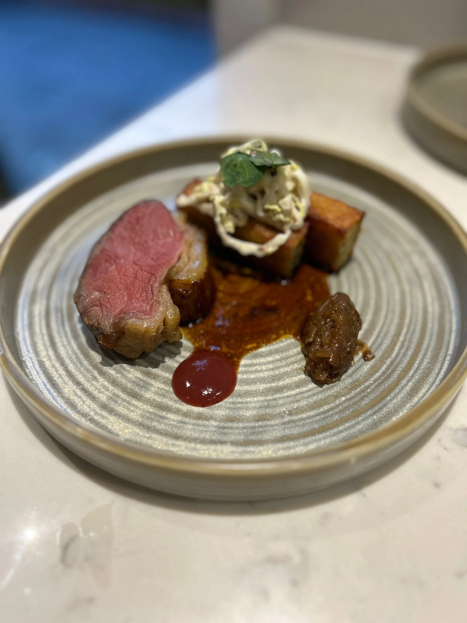 Beef rump / Rosti / Fig chutney