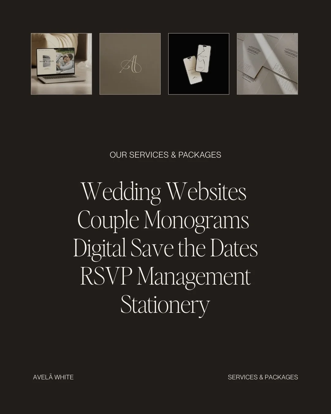 A new chapter for Avel&atilde; White.

In 2025, we had the privilege of working with so many wonderful couples, translating their stories into thoughtful digital experiences that introduced their celebrations with care and intention.

With that work 