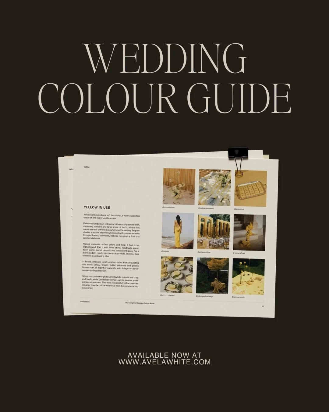 The Complete Wedding Colour Guide is now live!🌼

Colour is often where a wedding begins &mdash; a shade you cannot stop returning to, an atmosphere you want to recreate, a combination that suddenly makes everything else fall into place.

We created 