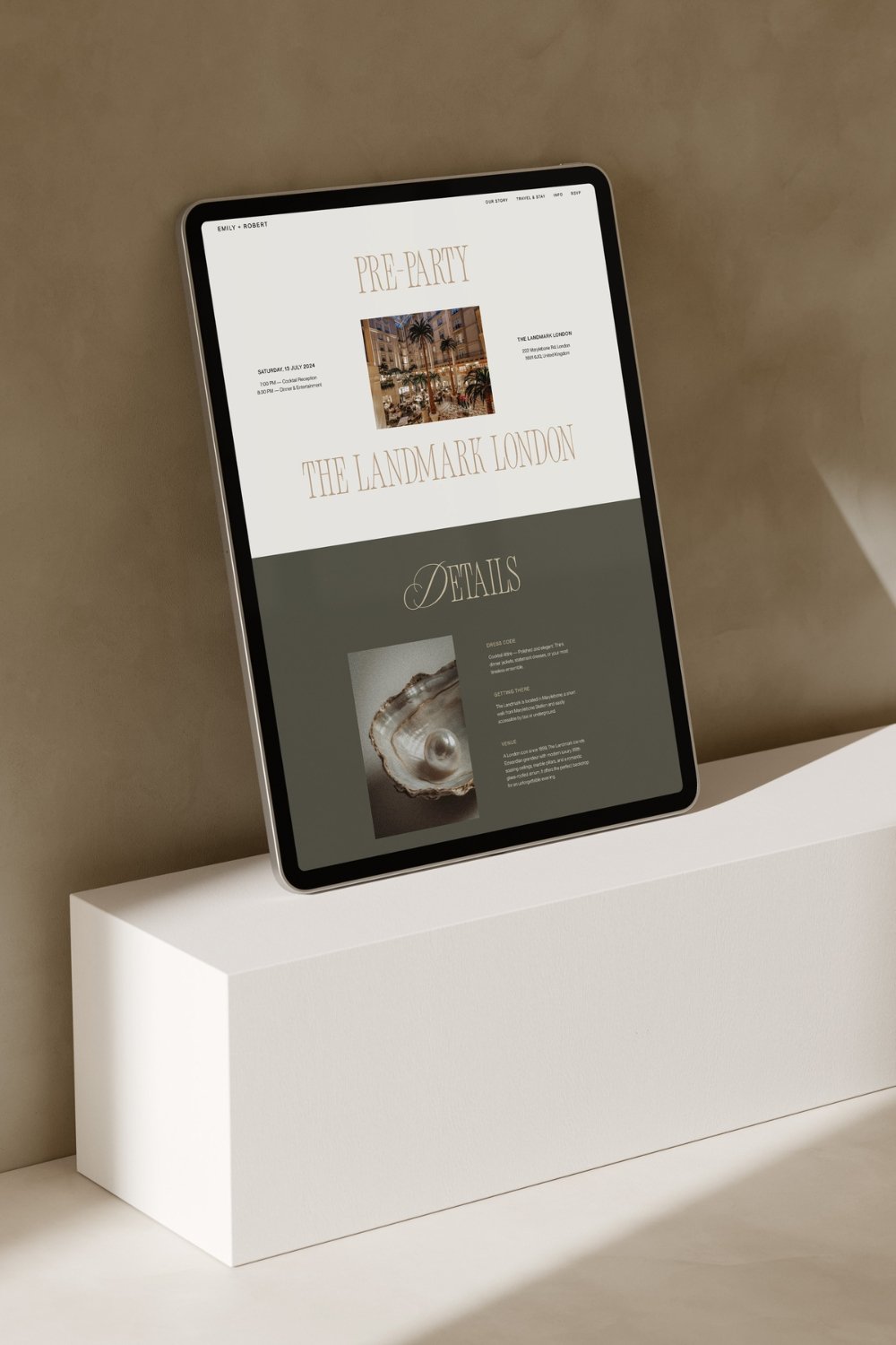 Wedding Website Ideas – Wedding Party Page | Avelã White