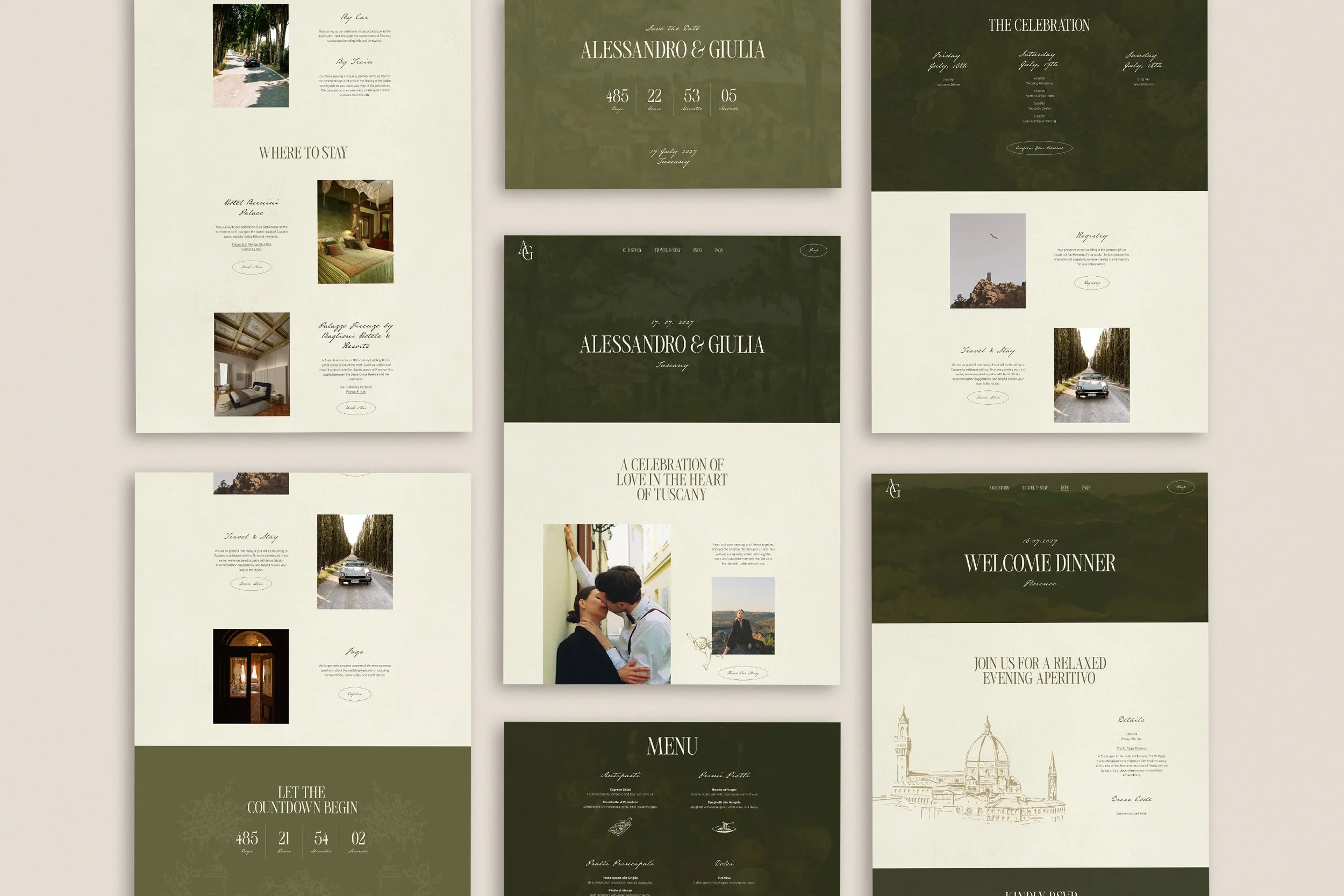 Italian wedding website design