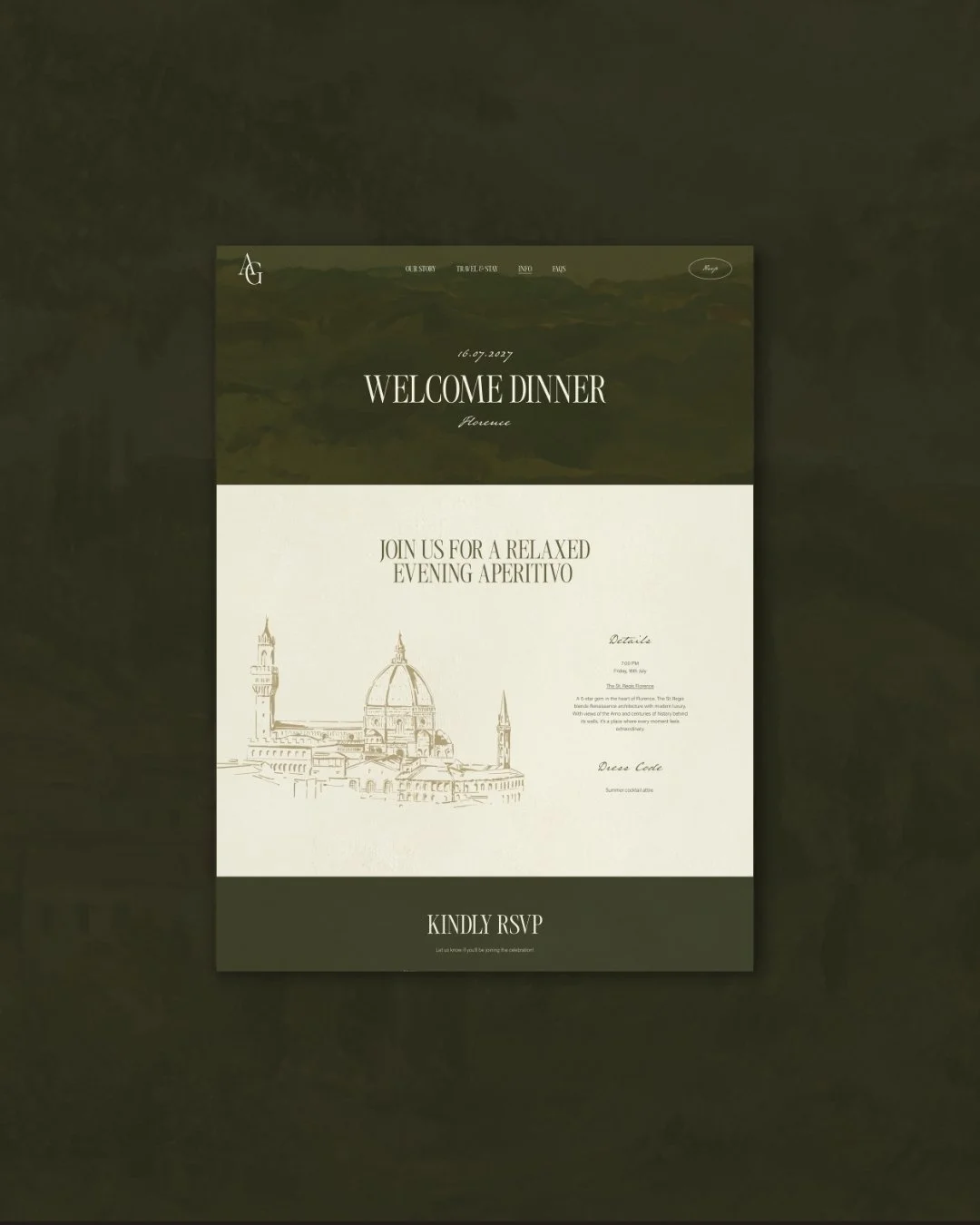 Luxury wedding website design