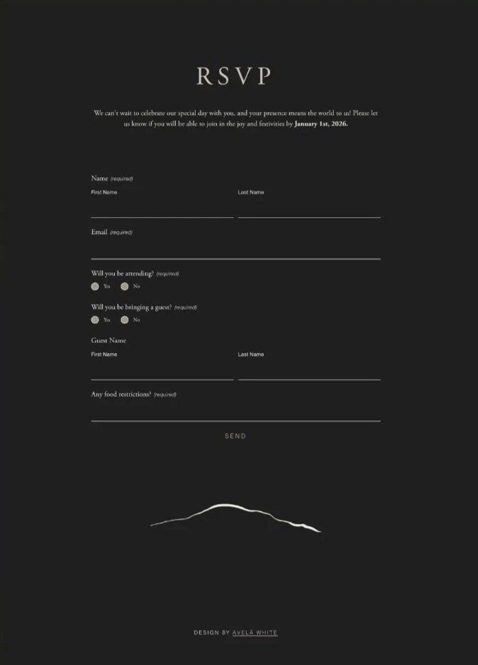 digital wedding invitations | Avelã White