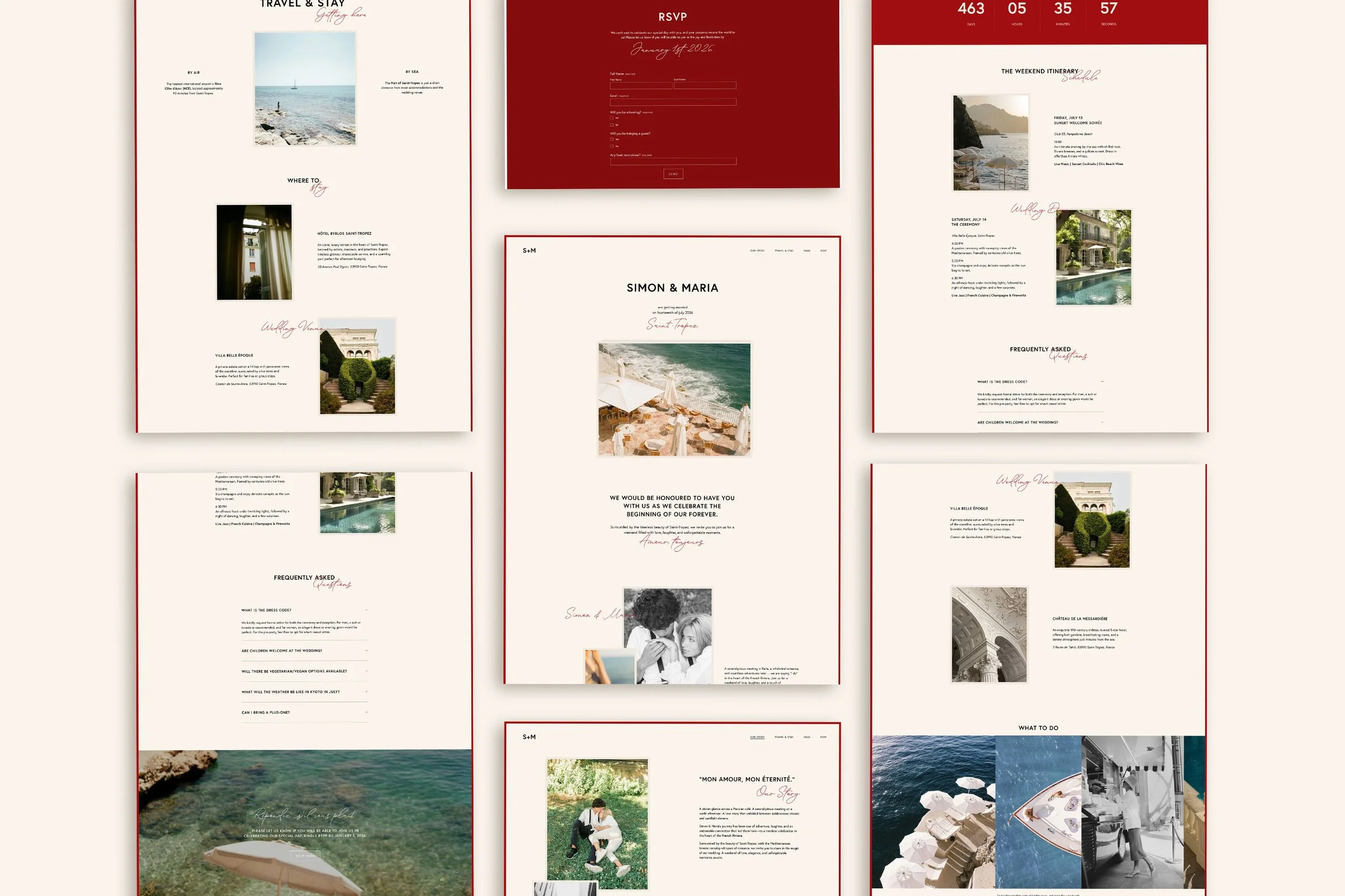 Simon Layout Simon Wedding Website Template and Digital Stationery Collection by ...