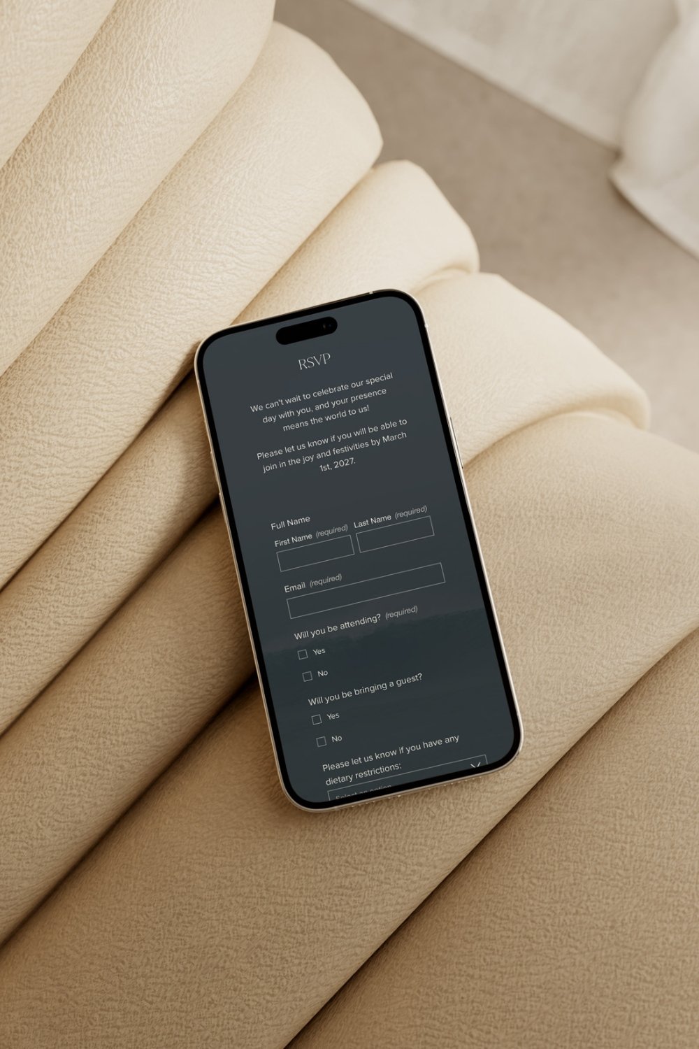online wedding RSVP etiquette | Avelã White