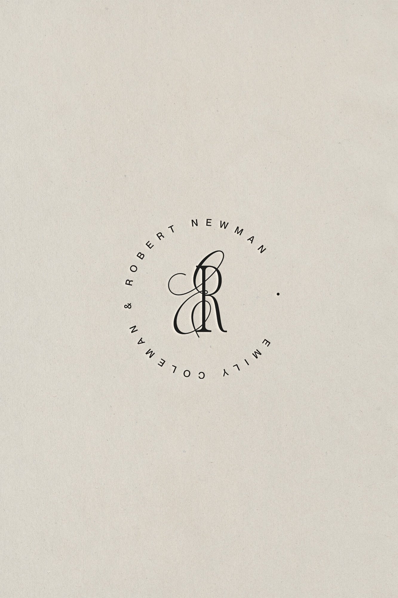 script and serif wedding logo