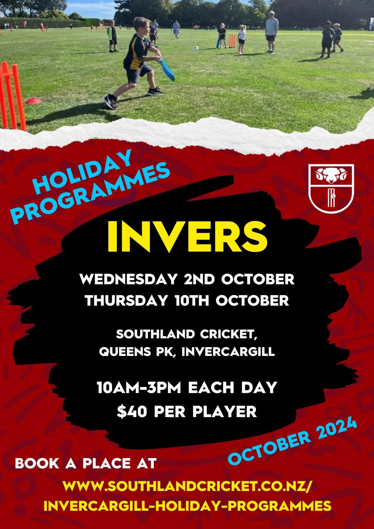 Southland Cricket October Holiday Programme Invercargill — Southland