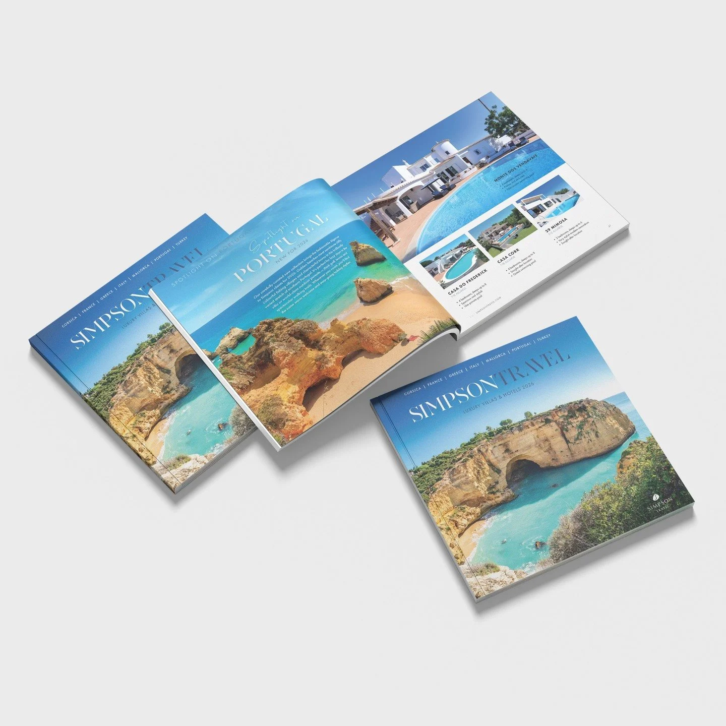 Working with @simpsontravel on their turn of year campaign, we produced a bespoke 210 &times; 210mm square brochure designed to reflect the premium feel of their holidays. ✈️📖

Moving away from traditional A4 and A5 formats helped the piece stand ou