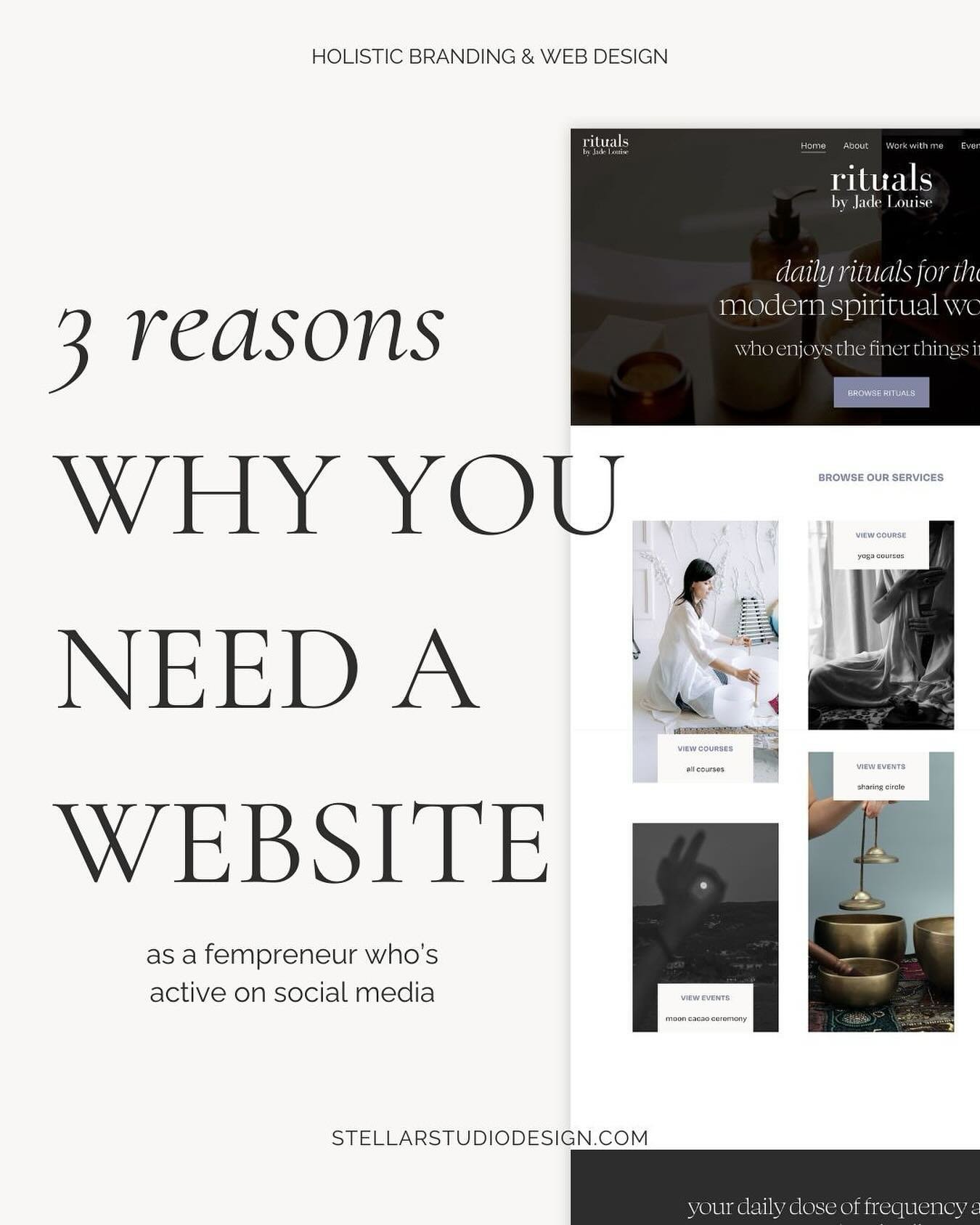 Credibility and Professionalism: A website gives your brand legitimacy and makes you stand out as a professional in your field.

Control and Ownership: Unlike social media platforms, you own your website and have full control over its content and des